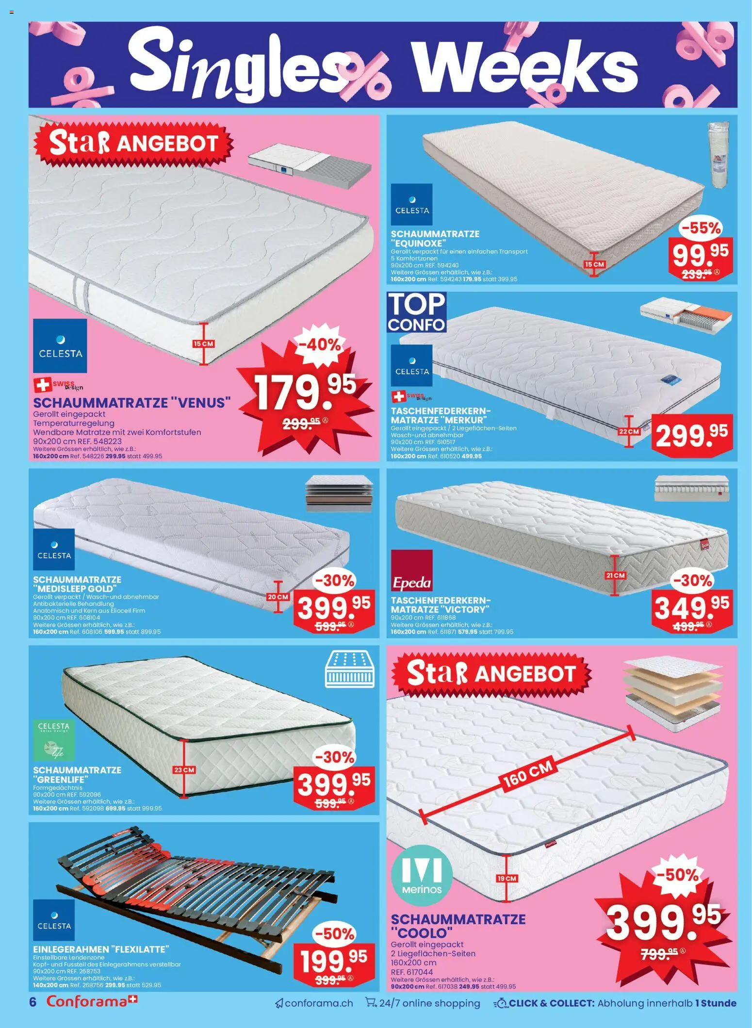 Conforama Aktionen Singles – gültig ab 05.11.2025 | Seite: 6 | Produkte: Matratze