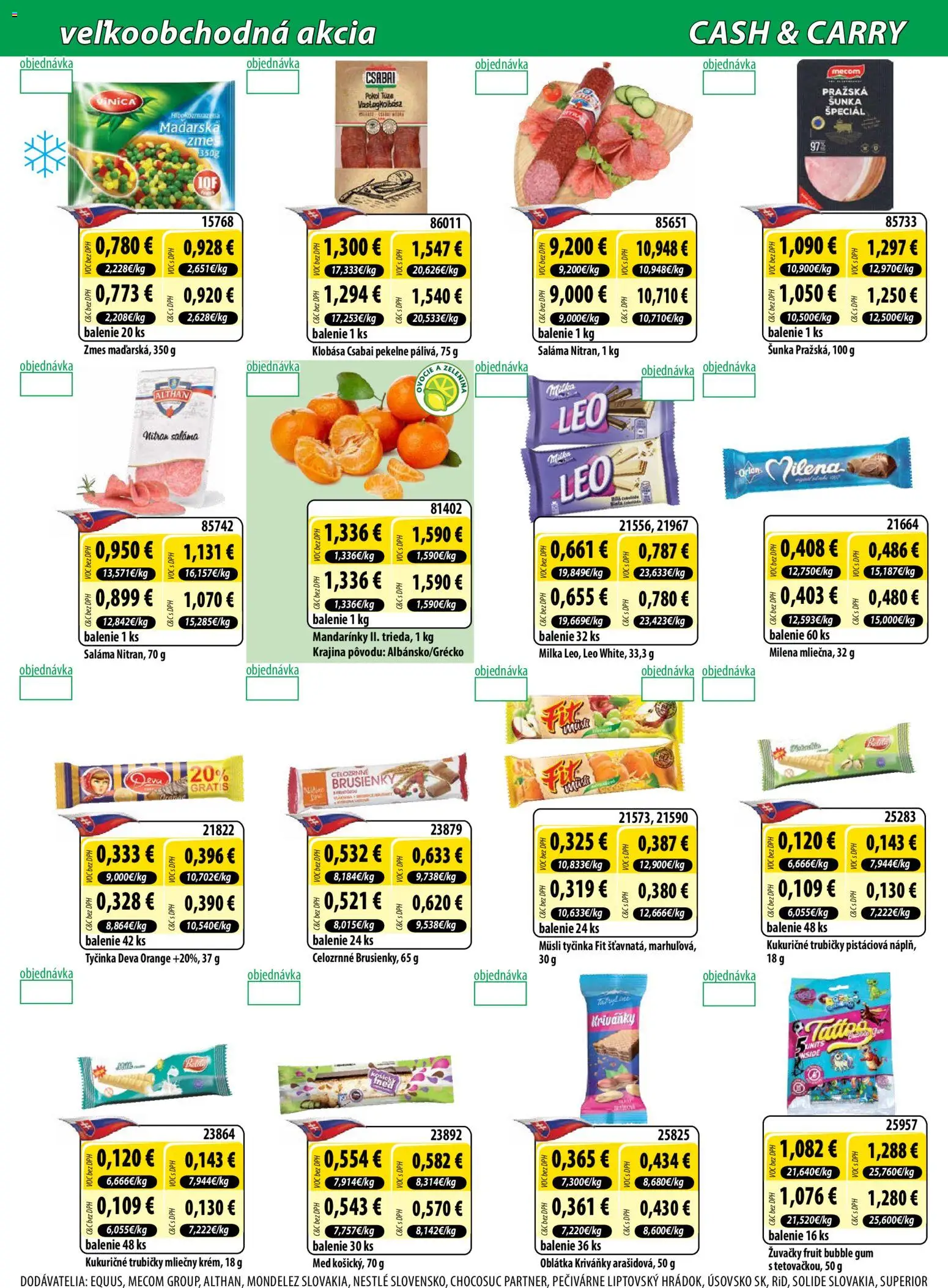 Nové Milk Agro akcie – leták je platný od 03.12.2025 | Strana: 3 | Produkty: Klobása, Mandarinky, Milka, Ovocie