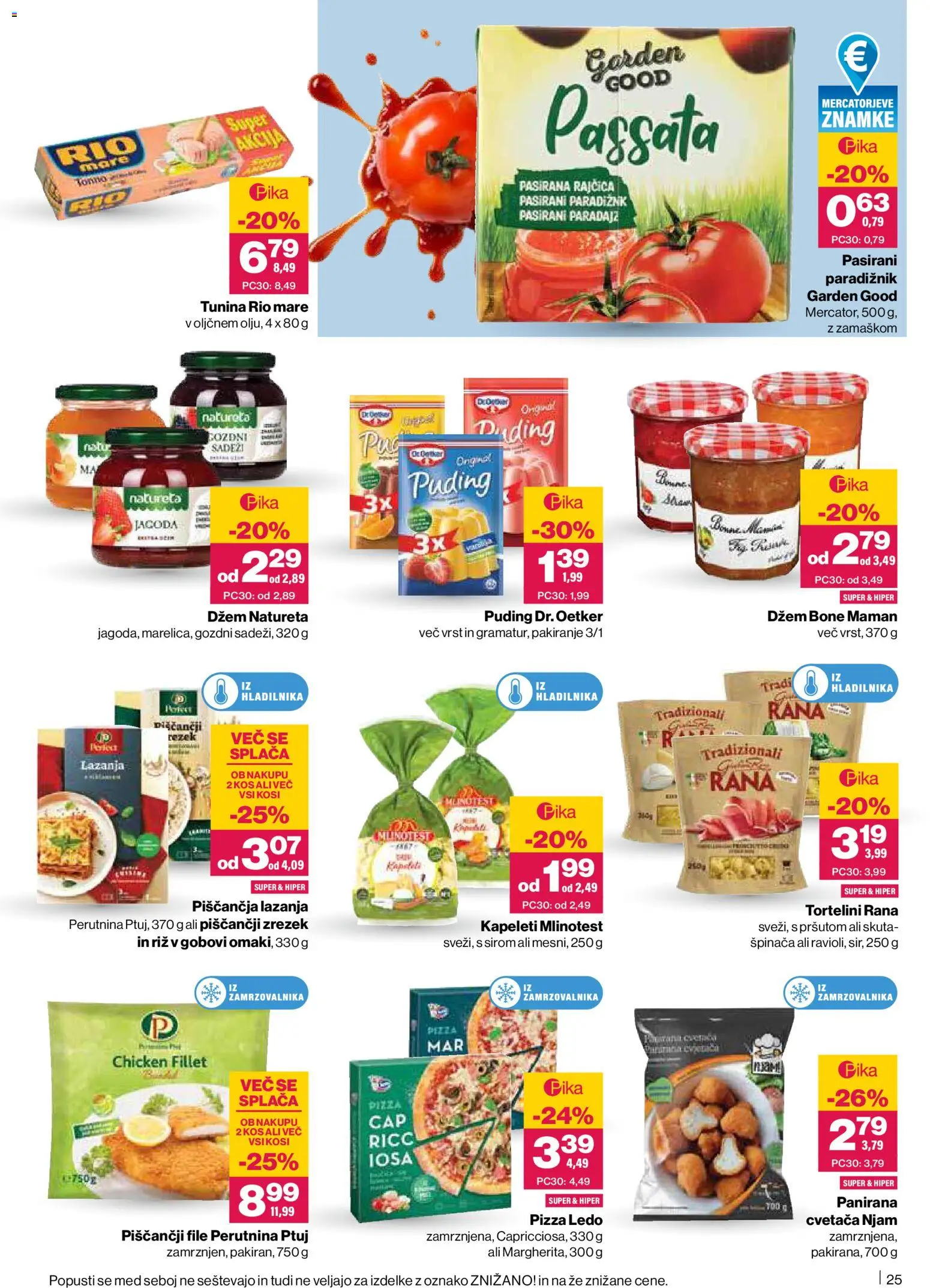 Novi Mercator katalog ponudbe – veljaven od 19.03.2026 | Stran: 25 | Izdelki: Puding, Kos, Paradiznik, Skuta