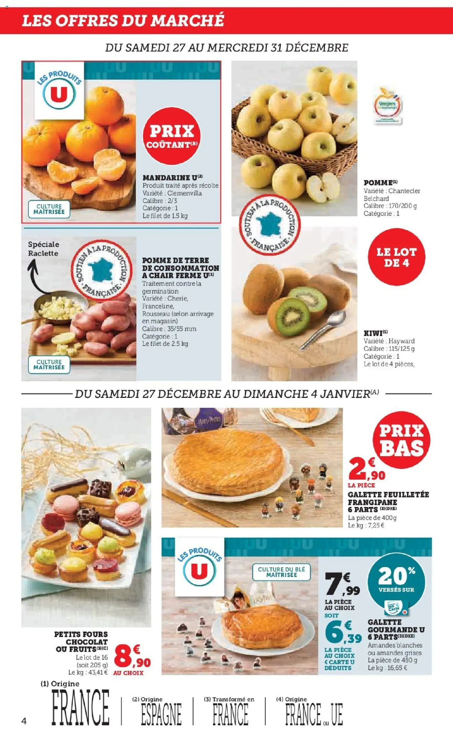 {H1} | Page: 4 | Produits: Pomme de terre, Pomme de terre de consommation, Raclette, Chocolat