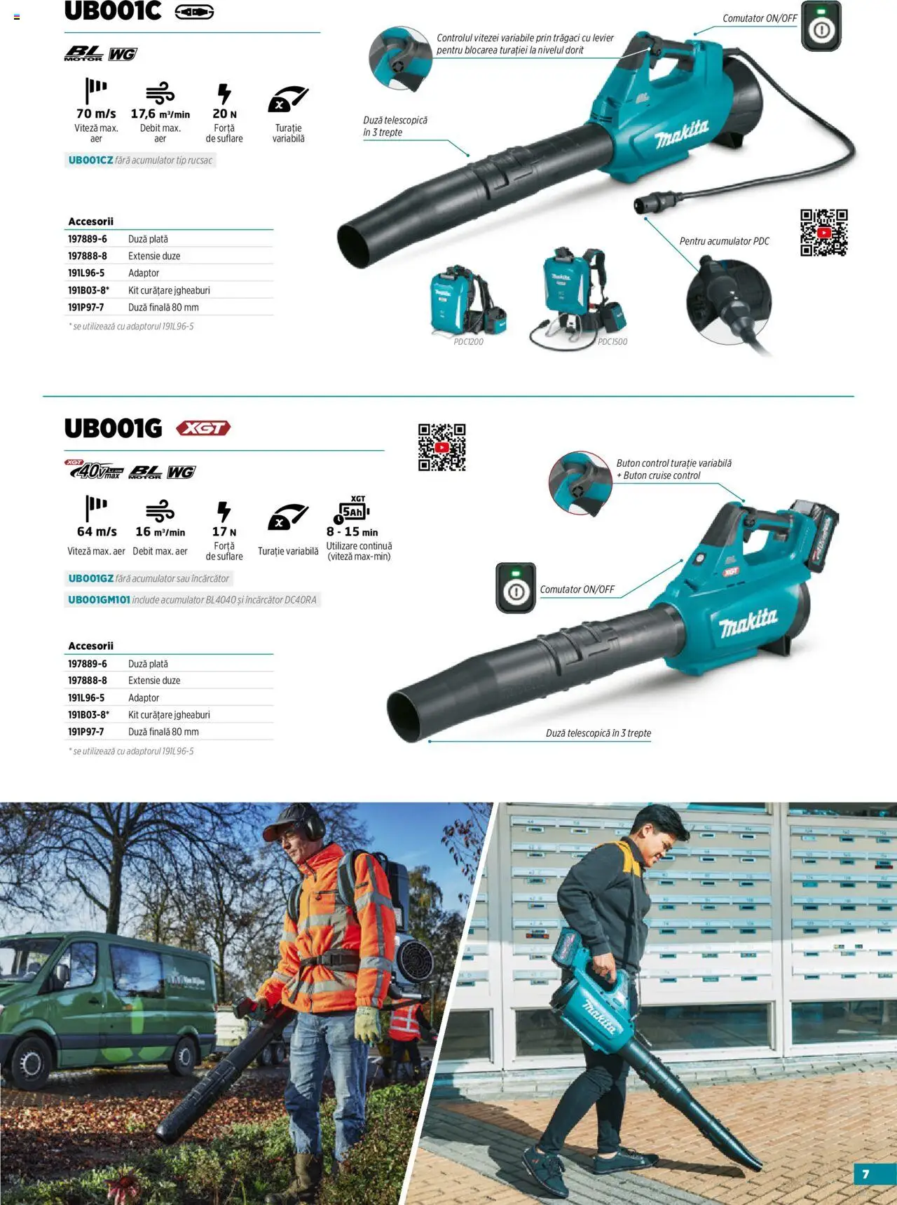 Noul catalog Makita – valabil de la 23.09.2025 | Pagină: 7 | Produse: Încărcător, Adaptor, Rucsac