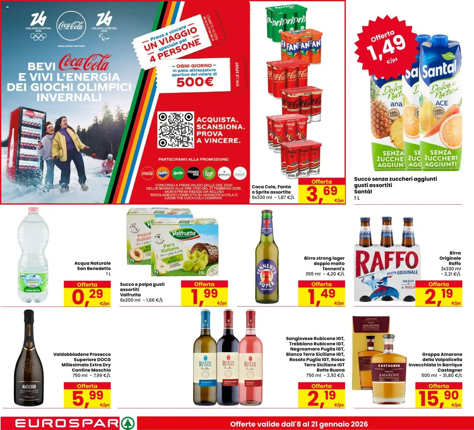 Volantino Despar del 08.01.2026 | Pagina: 20 | Prodotti: Acqua, The, Acqua naturale, Fan