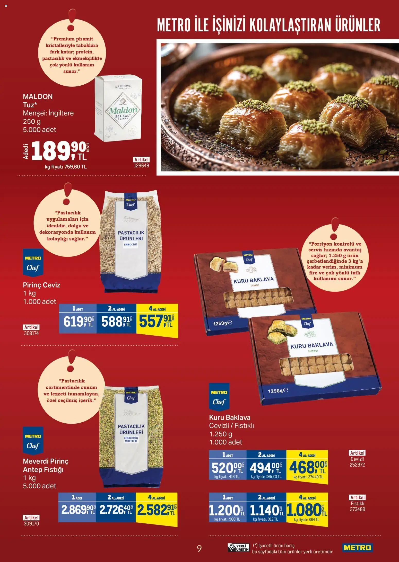 Metro - Kebap Kataloğu - 14.01.2026 tarihinden itibaren geçerlidir | Sayfa: 9 | Ürünler: Pirinç, Ceviz