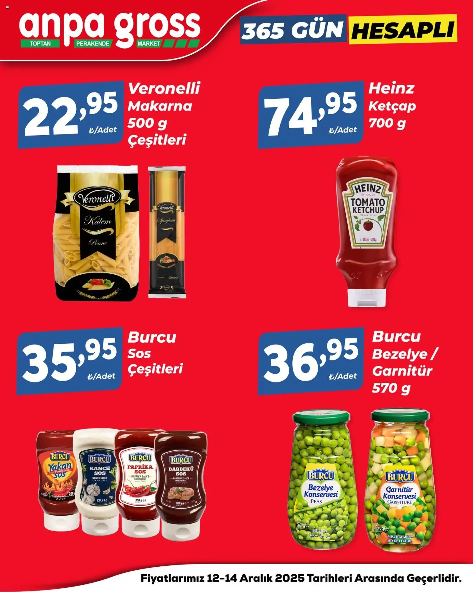 Anpa Gross Hafta Sonu Fırsatları - 12.12.2025 tarihinden itibaren geçerlidir | Sayfa: 8 | Ürünler: Makarna, Ketçap, Bezelye