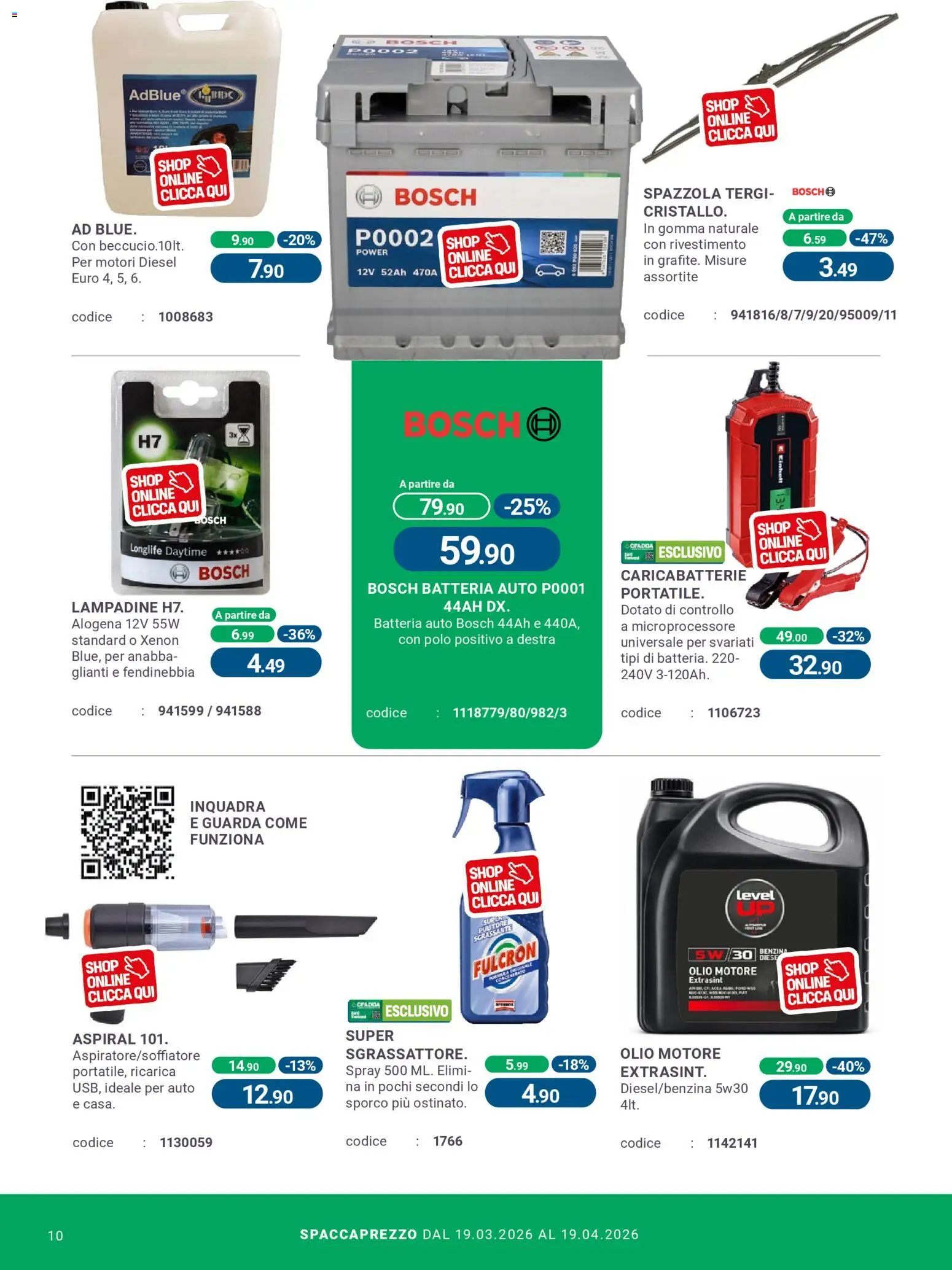 Volantino CFadda volantino del 19.03.2026 | Pagina: 10 | Prodotti: Spazzola, Olio motore, Olio, Polo