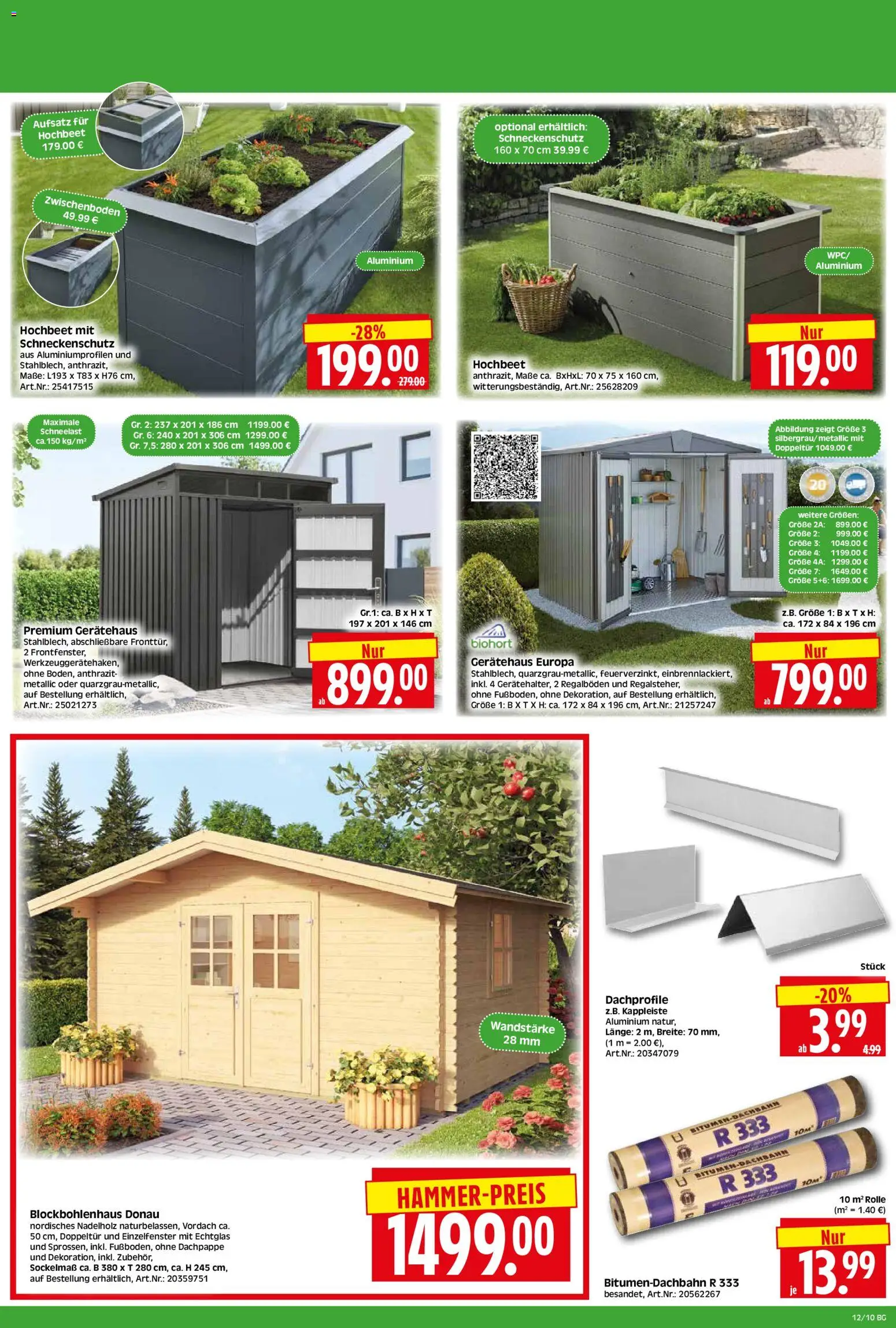 HERKULES Bau & Garten – gültig ab 16.03.2026 | Seite: 10 | Produkte: Hochbeet