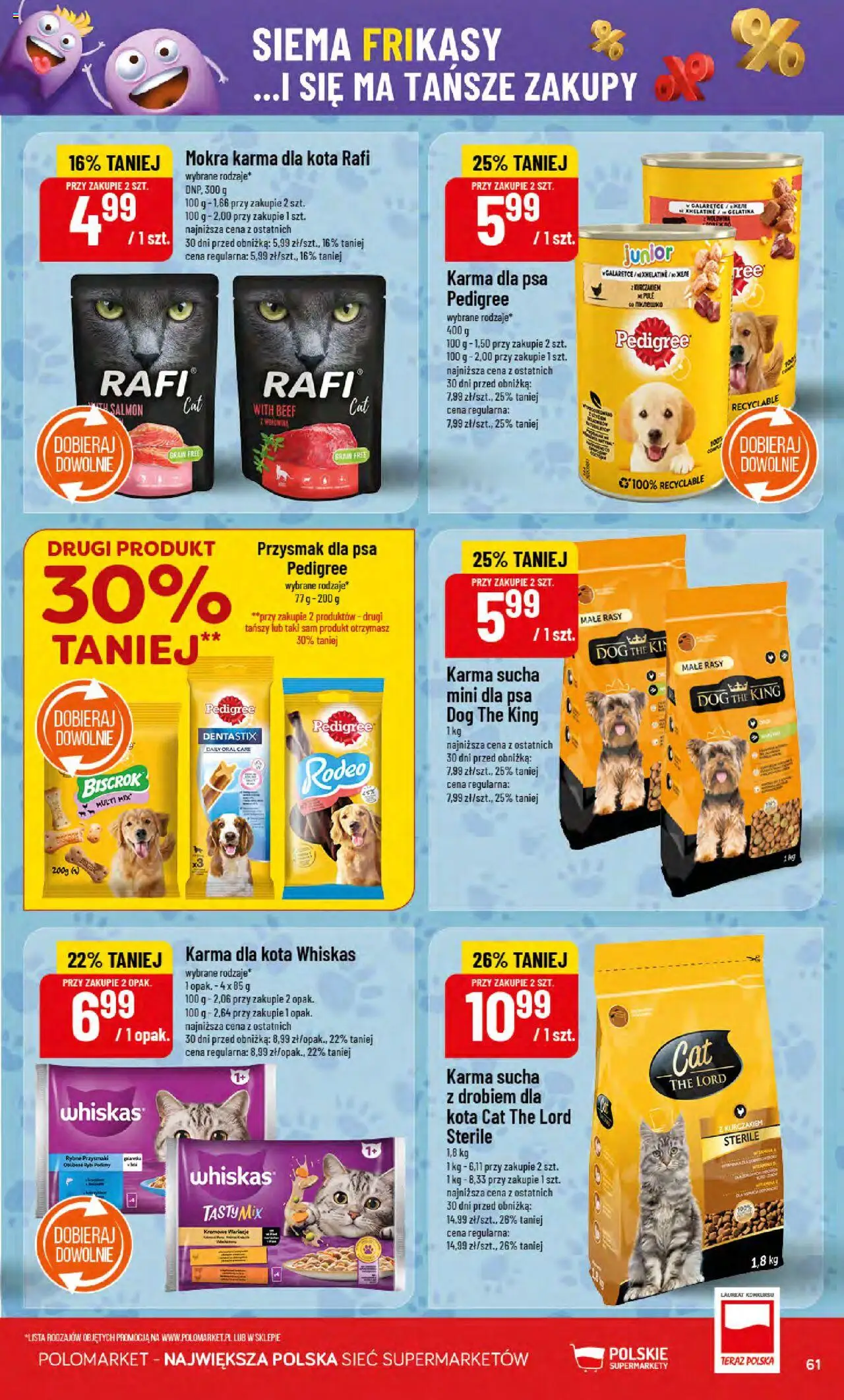 POLOmarket Gazetka od 17.09.2025 | Strona: 61 | Produkty: Pedigree, Karma dla kota, Karma dla psa, Wołowina