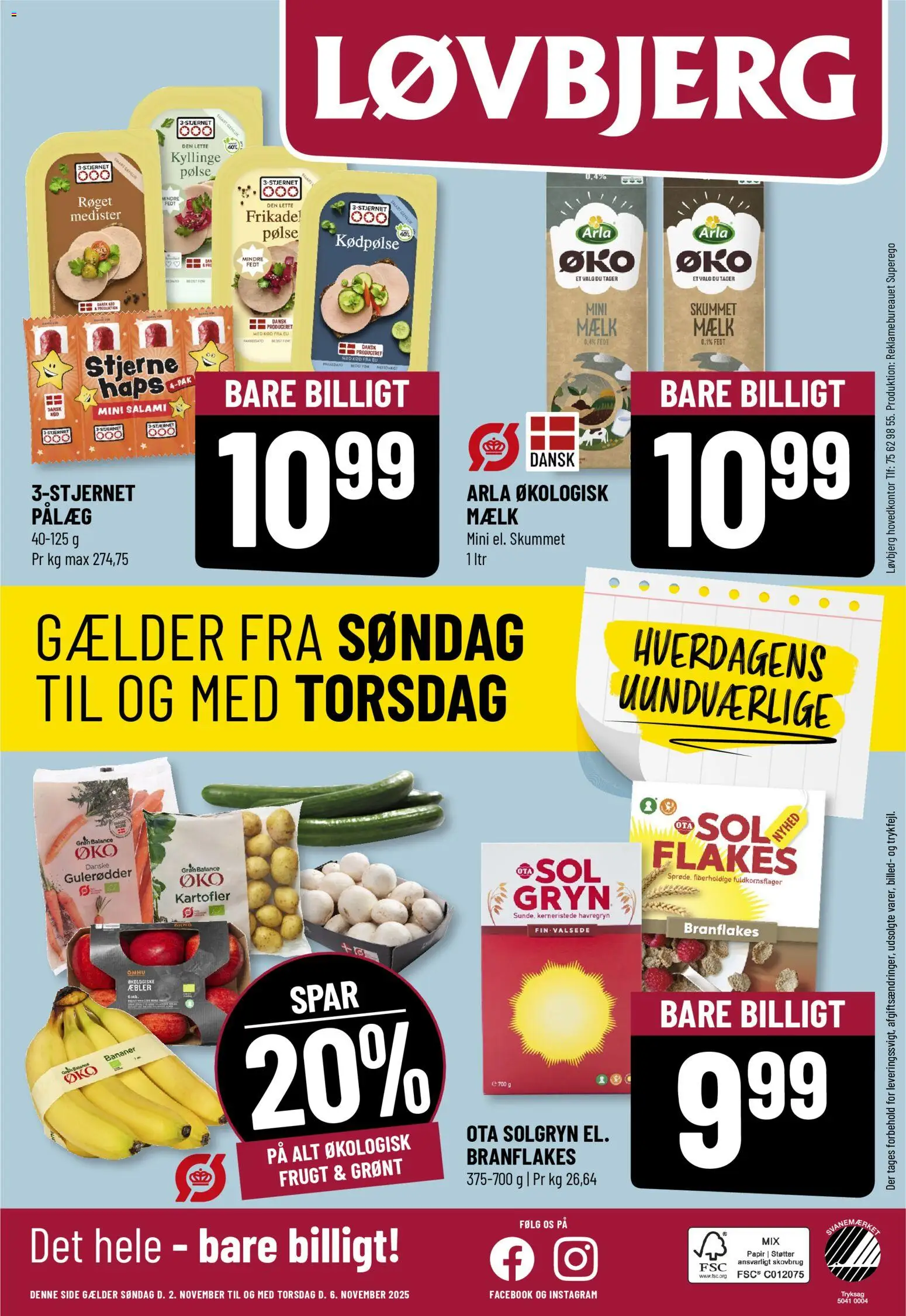 Løvbjerg tilbudsavis – gyldig fra 31.10.2025 | Side: 35 | Produkter: Salami, Æbler, Bananer, Kartofler