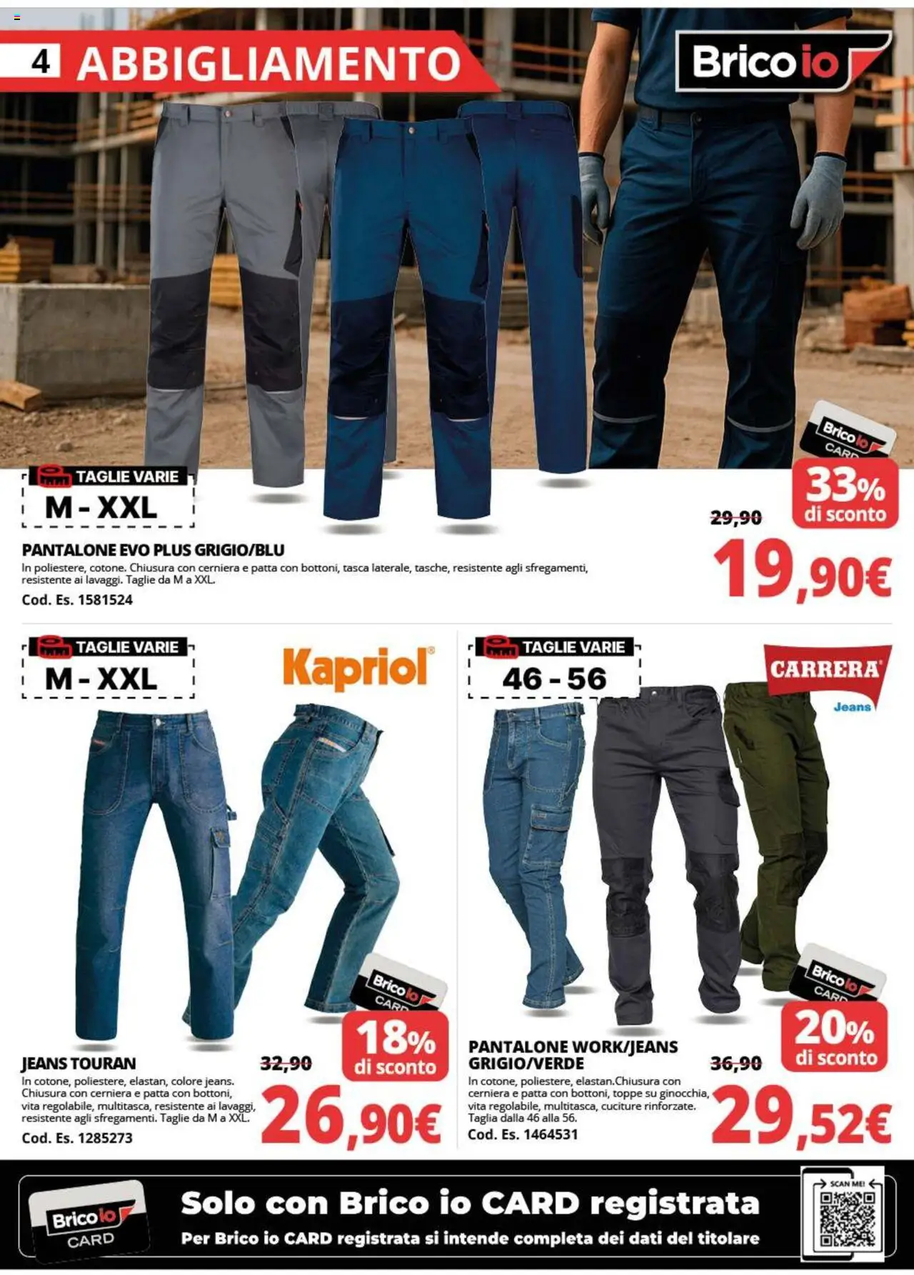 Volantino Brico io del 20.10.2025 | Pagina: 4 | Prodotti: Jeans