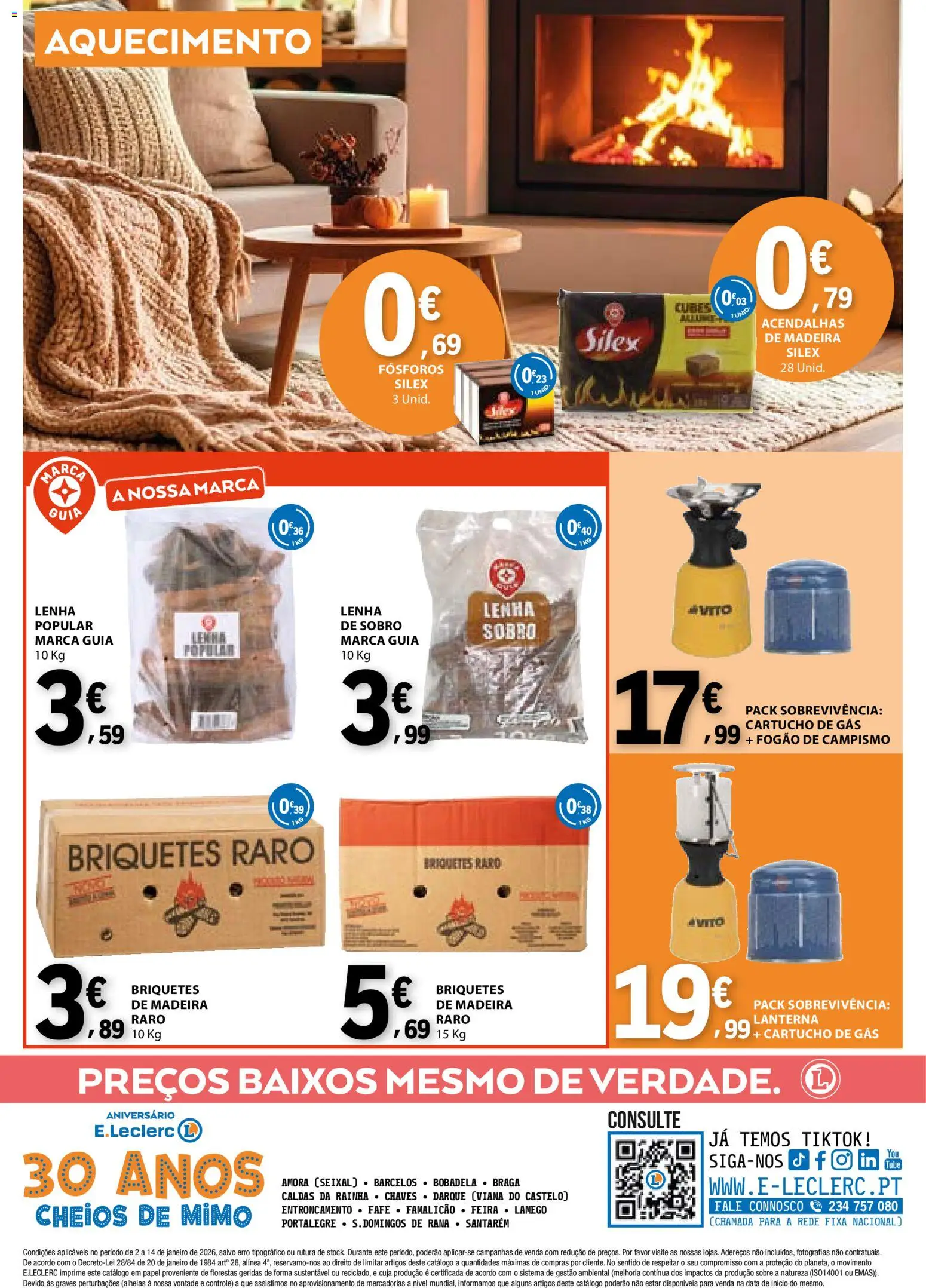 E.Leclerc Não Alimentar │ válido de 02.01.2026 | Página: 12 | Produtos: Fogão, Fósforos, Lanterna