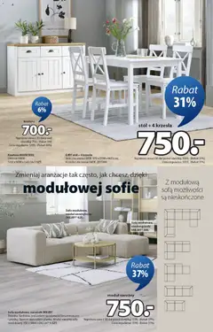 Pogląd oferty "JYSK Gazetka" - ważna od 04.02.2026 | Strona: 4 | Produkty: Sofa, Stół, Krzesło, Kredens