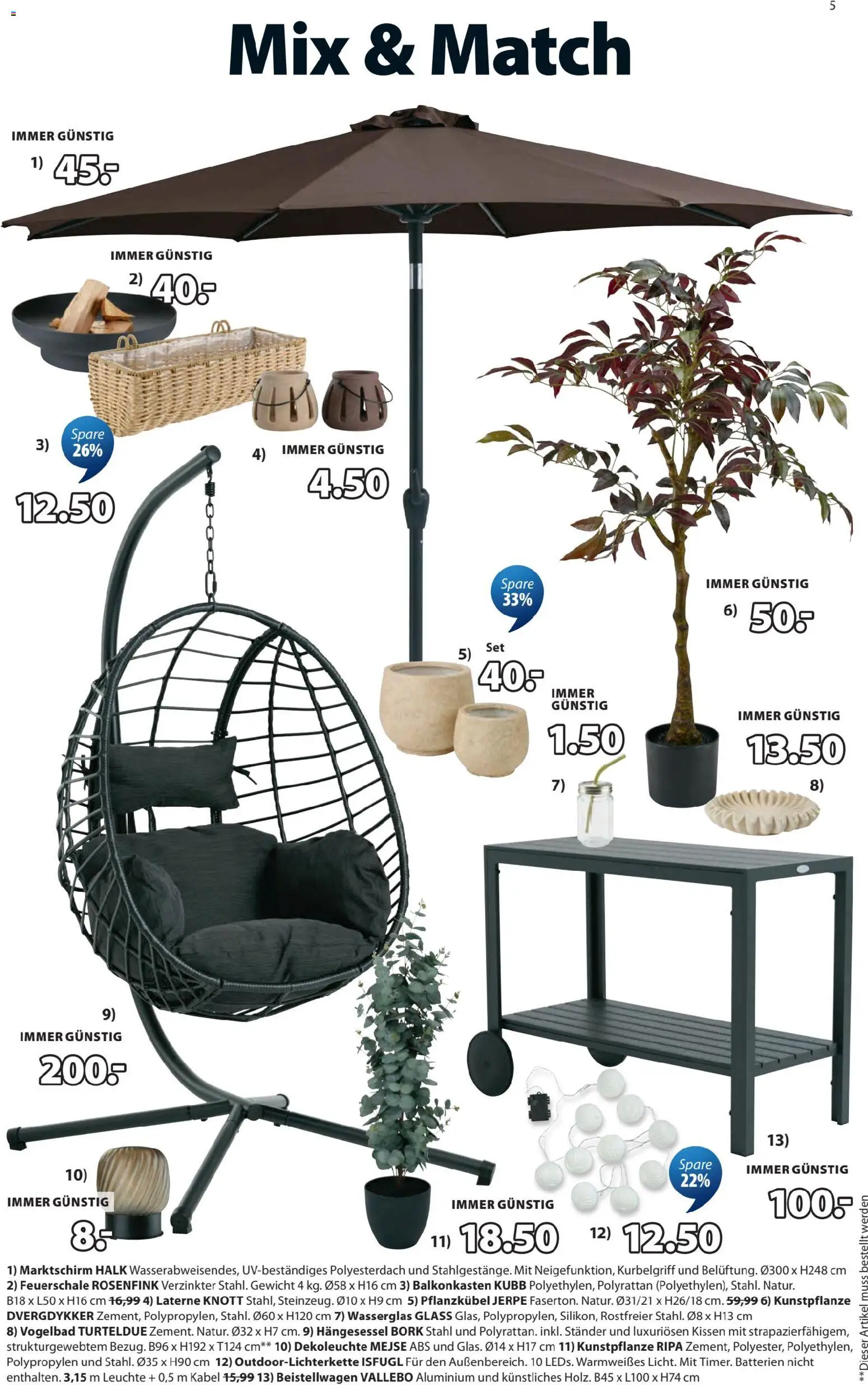 JYSK Prospekt aktuell gültig ab 30.03.2026 | Seite: 5 | Produkte: Kabel, Gewicht, Kissen