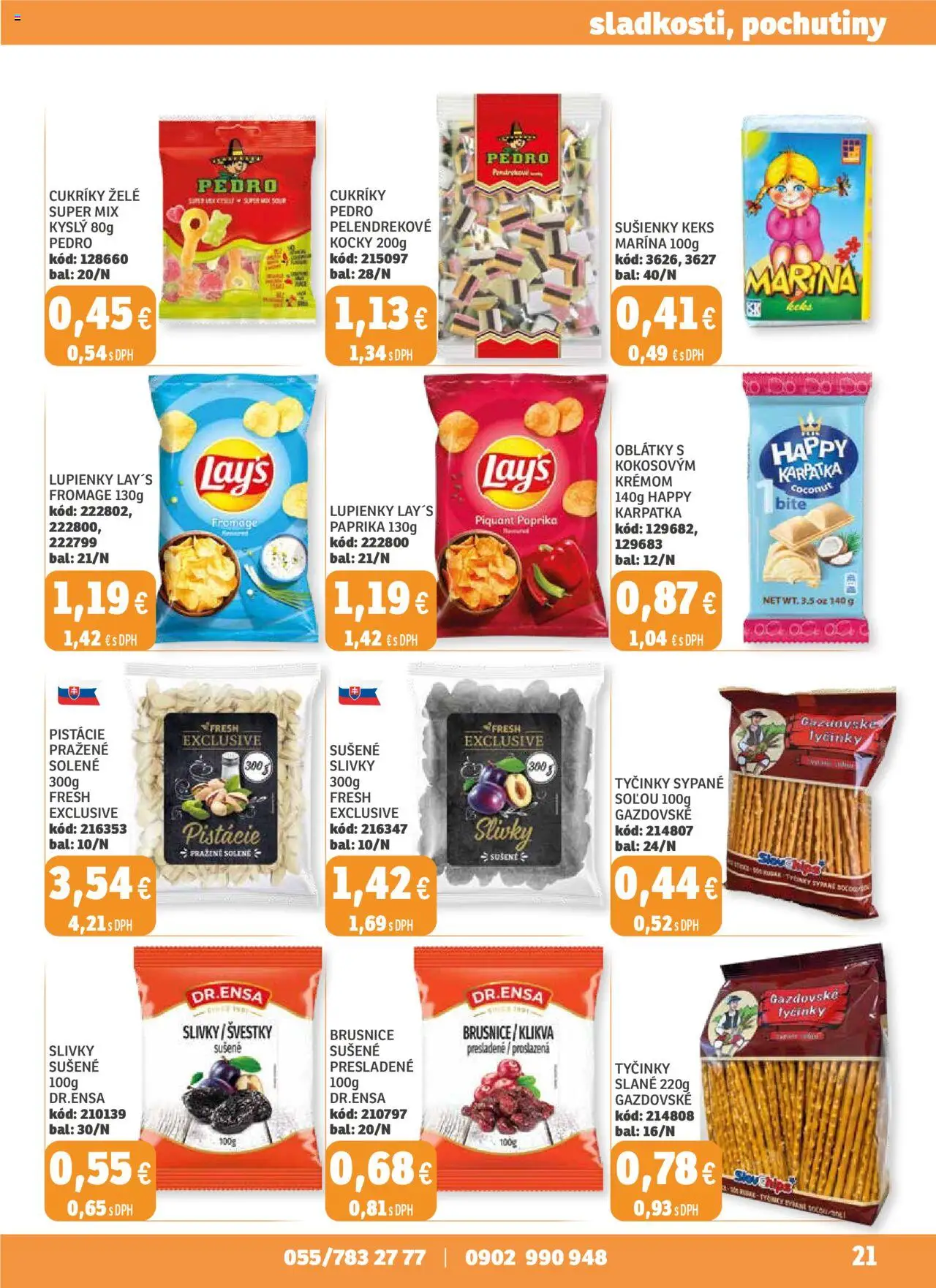 Nové Labaš akcie – leták je platný od 17.10.2025 | Strana: 21 | Produkty: Paprika, Cukríky, Pistácie, Slivky