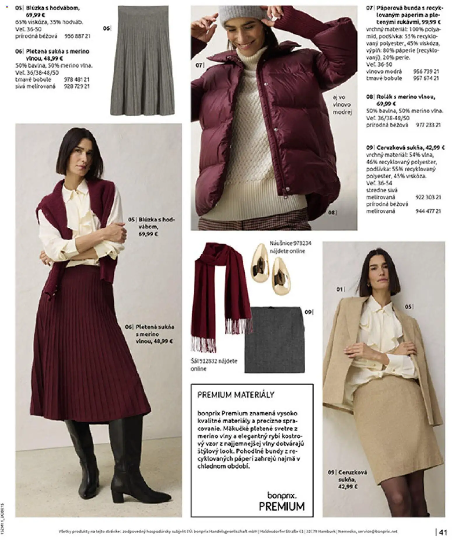 Nové Bonprix akcie – leták je platný od 16.12.2025 | Strana: 43 | Produkty: Blúzka, Bunda