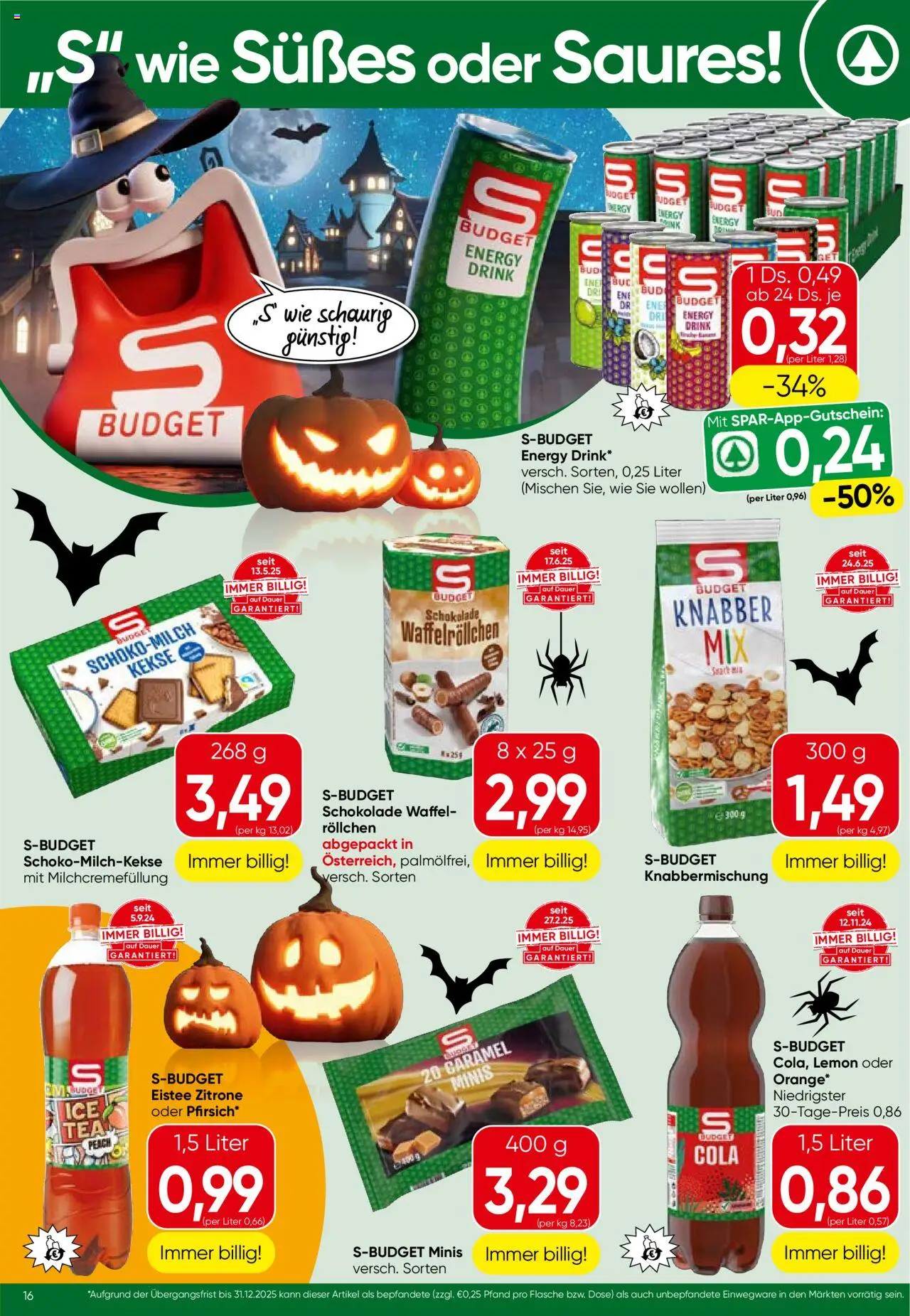 Spar Flugblatt - Vorarlberg gültig ab 09.10.2025 | Seite: 16 | Produkte: Kekse, Zitrone, Schokolade