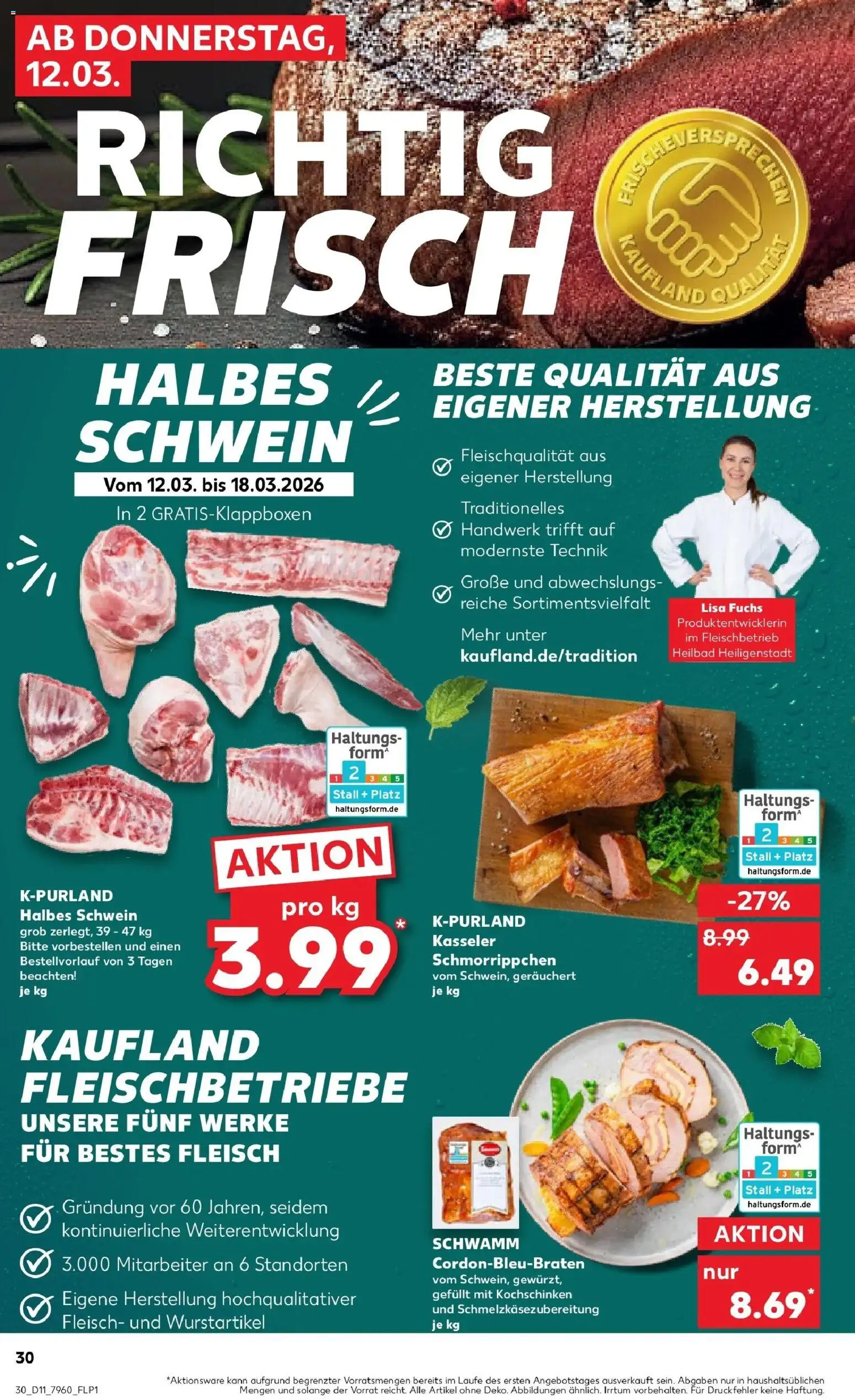 Kaufland Prospekt Fulda	 – gültig ab 09.03.2026 | Seite: 42 | Produkte: Fleisch