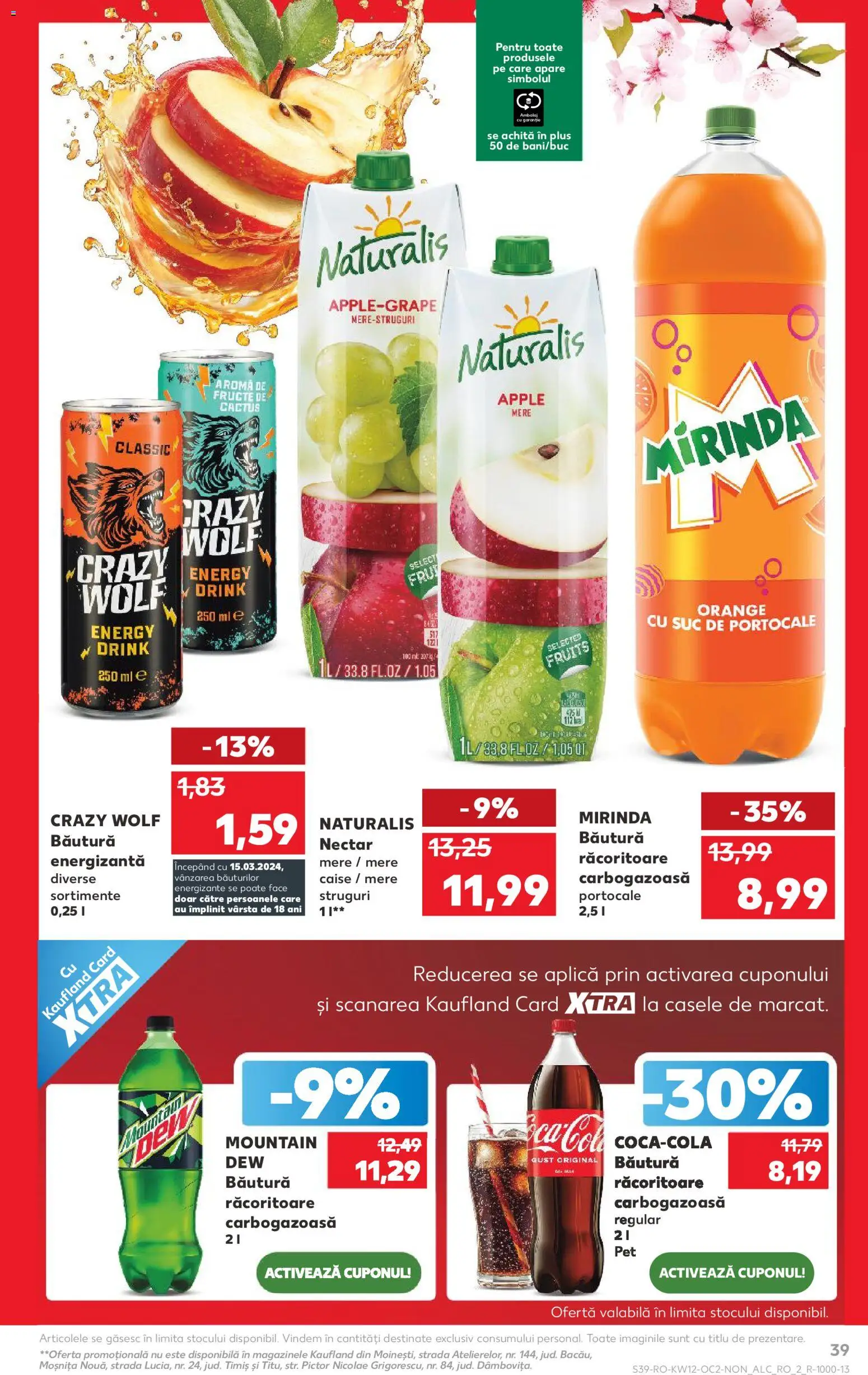 Noul catalog Kaufland – valabil de la 18.03.2026 | Pagină: 39 | Produse: Struguri, Suc, Portocale, Fructe