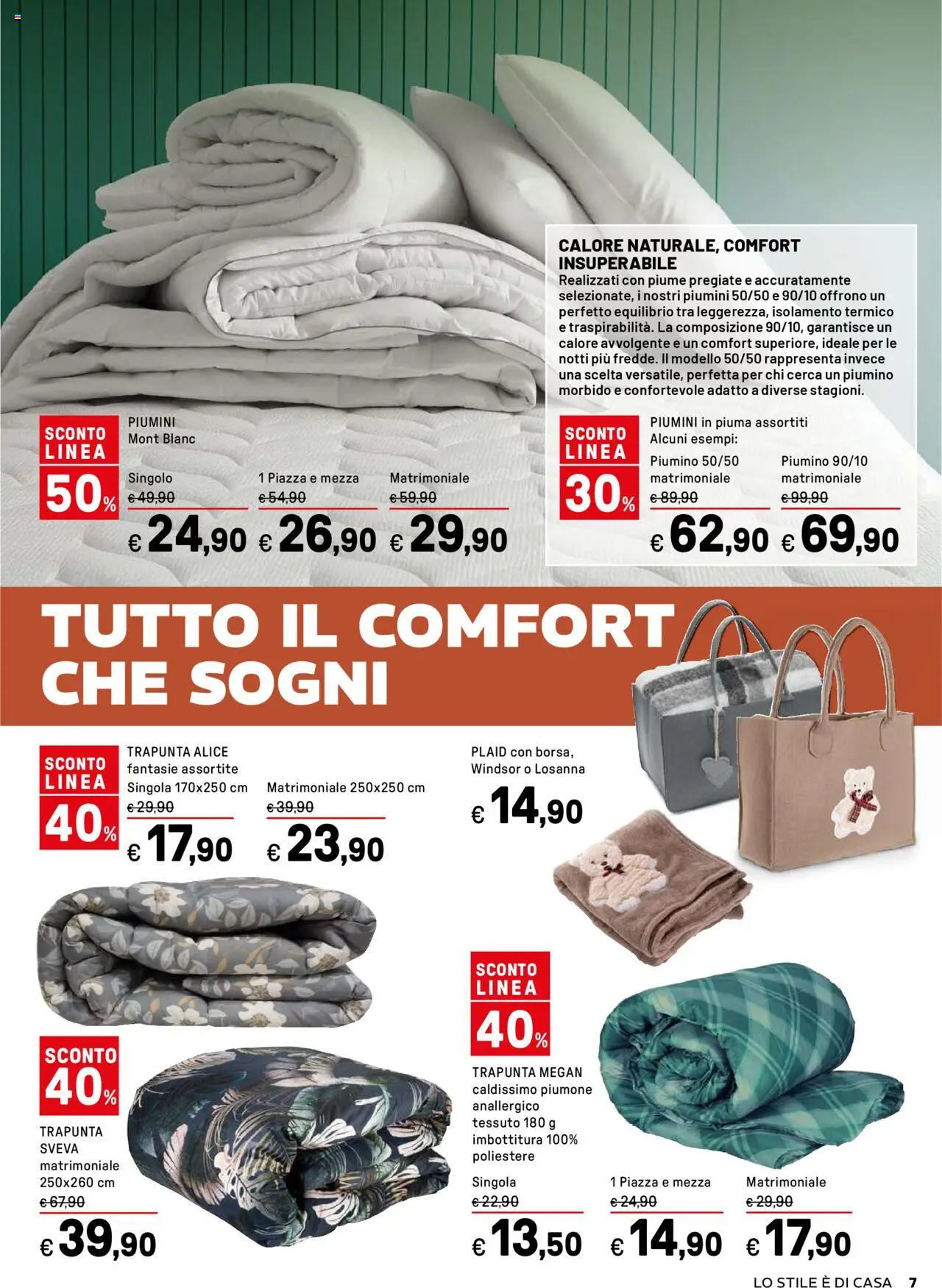 Volantino Iper del 13.10.2025 | Pagina: 7 | Prodotti: Plaid, Trapunta