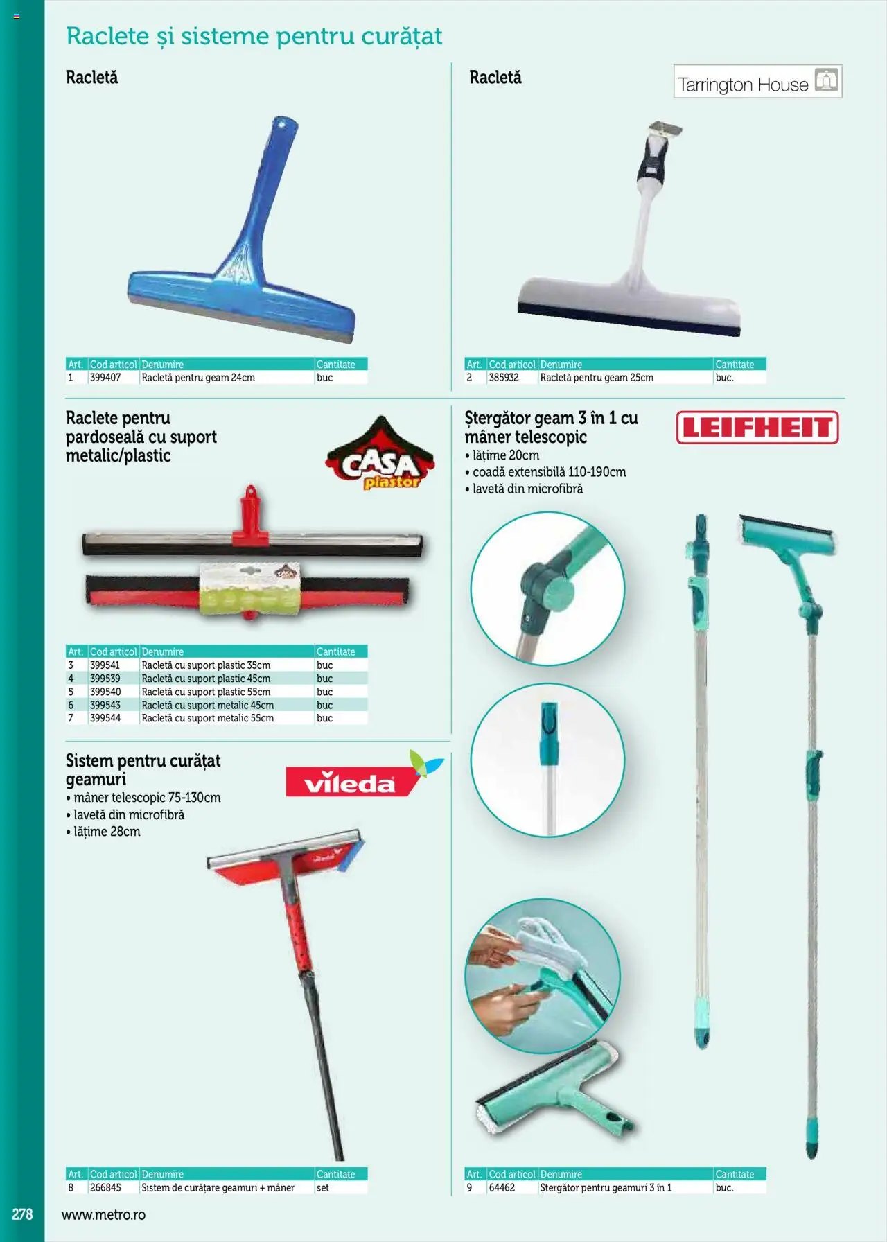 Noul catalog Metro – valabil de la 17.09.2025 | Pagină: 278 | Produse: Mâner, Pardoseală