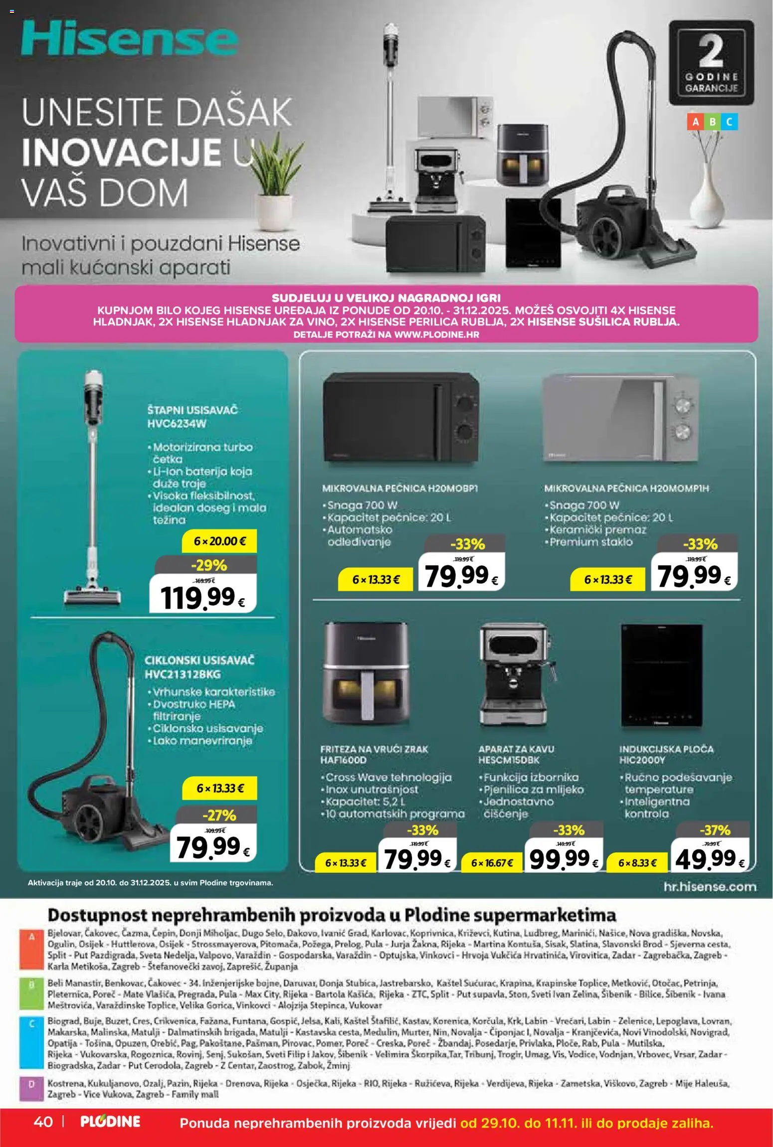 Plodine katalog | vrijedi od 29.10.2025 | Stranica: 40 | Proizvodi: Aparat za kavu, Baterija, Mlijeko, Sušilica
