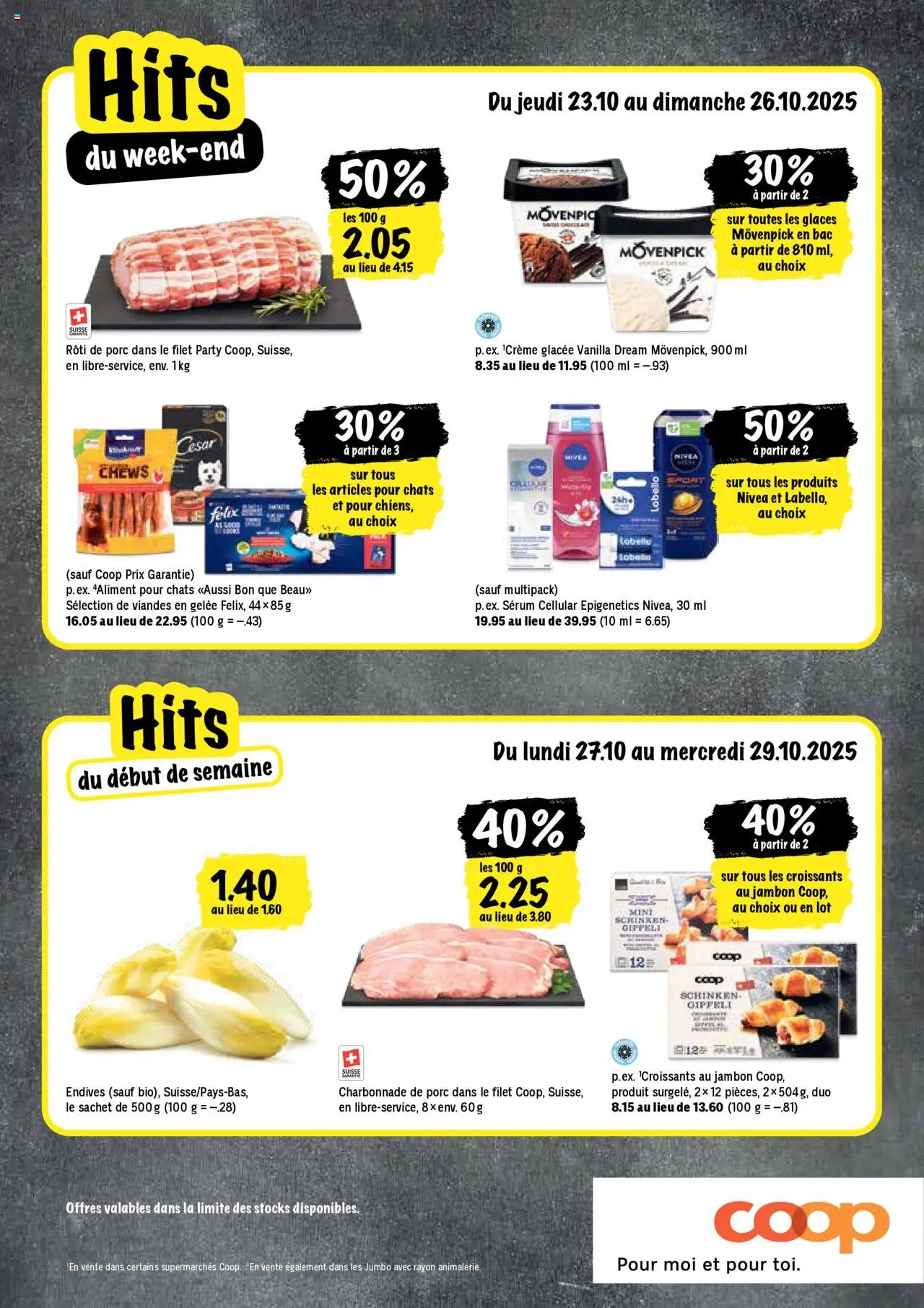 Coop - Les actions de la semaine – gültig ab 23.10.2025 | Seite: 20 | Produkte: Serum, Gipfeli, Schinken, Creme