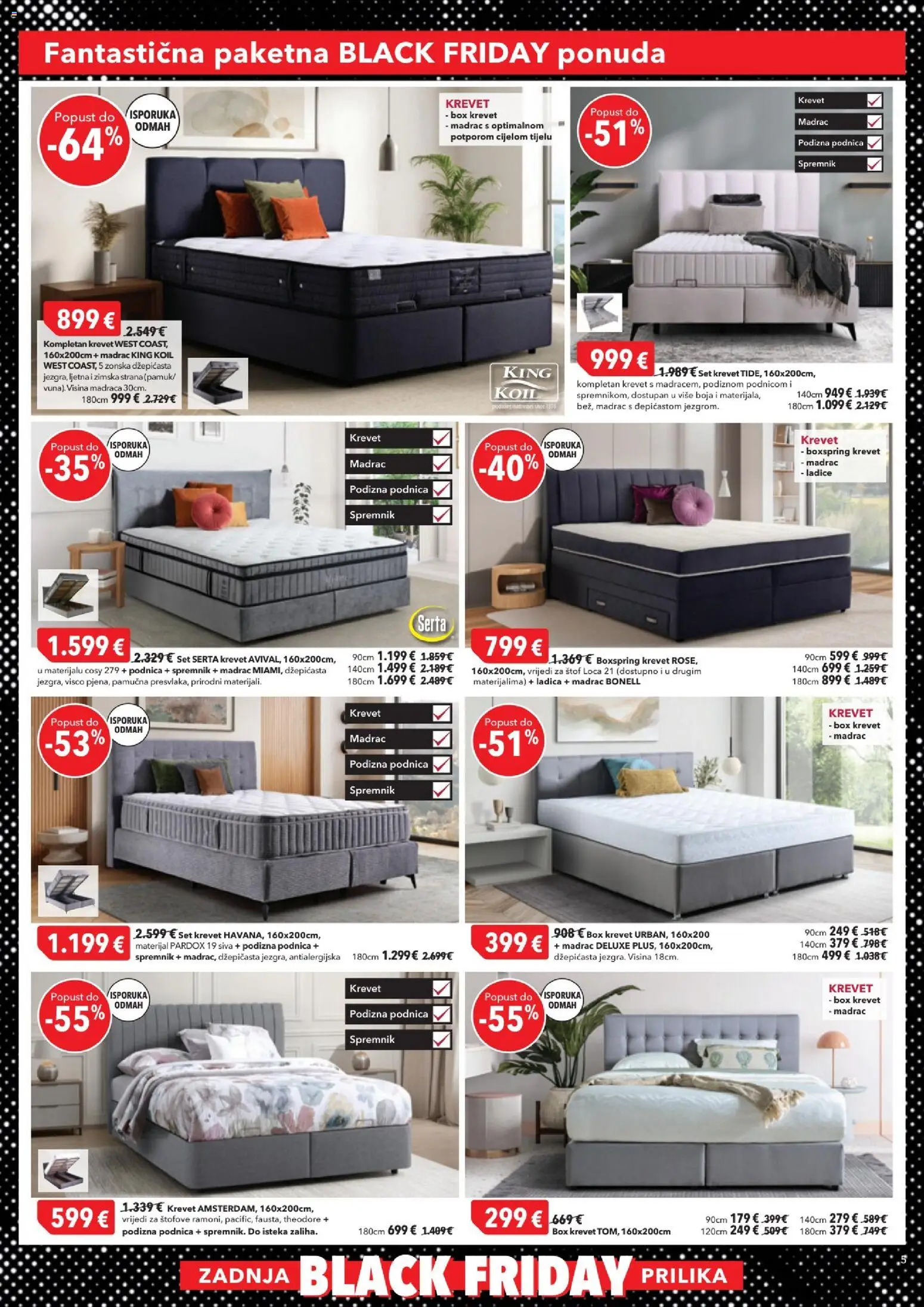 Harvey Norman katalog | vrijedi od 28.11.2025 | Stranica: 5 | Proizvodi: Krevet, Madrac, Ladice