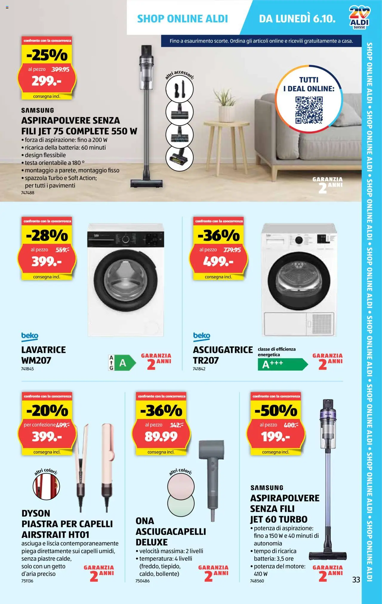 Aldi Aktionen IT – gültig ab 02.10.2025 | Seite: 34 | Produkte: Samsung, Dyson