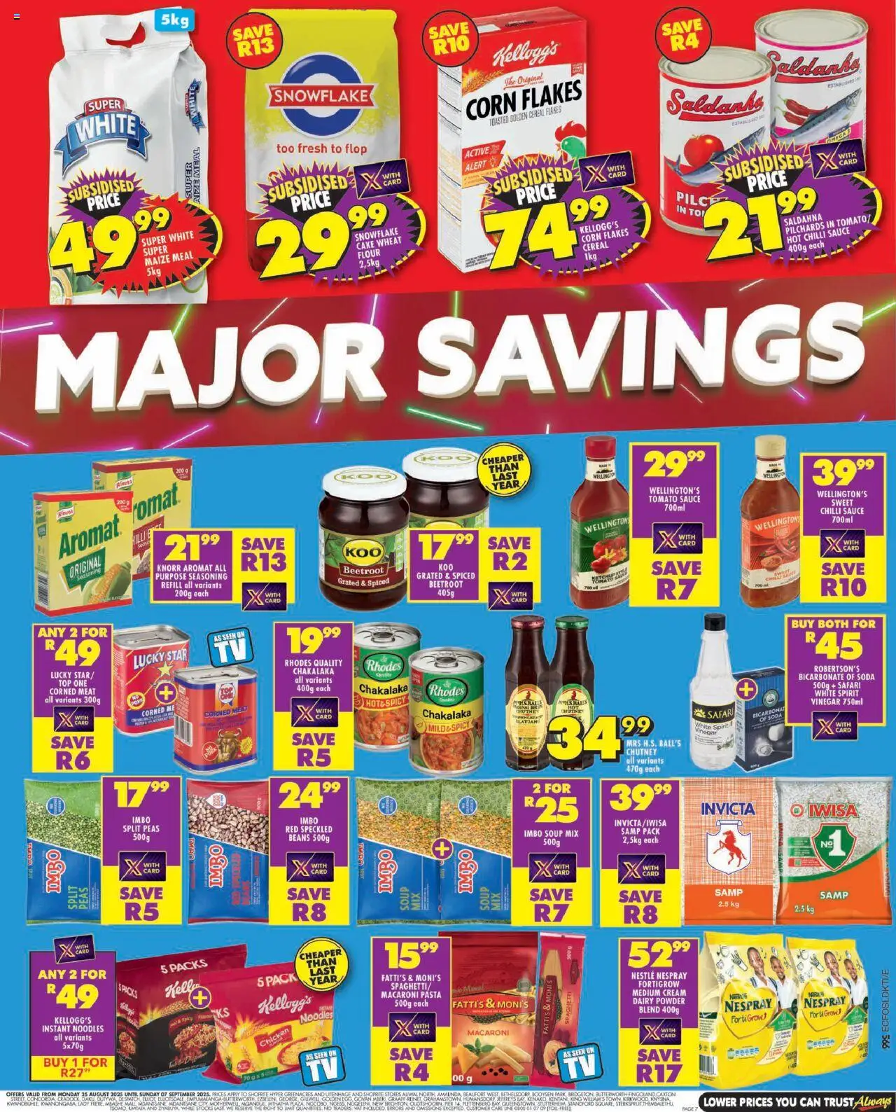 Shoprite Eastern Cape - Major Deals │ valid from 25.08.2025 | Page: 7 | Products: Corned meat, Vinegar, Powder, Seasoning
