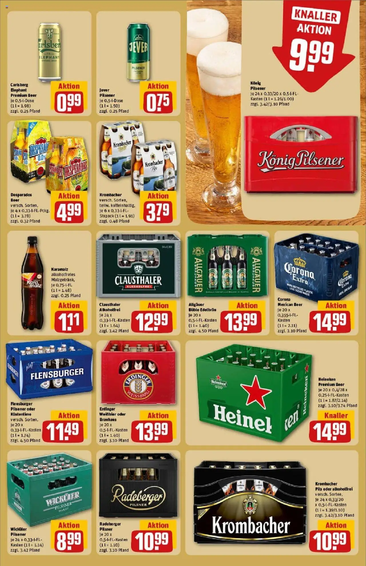 Rewe prospekt Hamburg 50 (Altona)	 – gültig ab 28.09.2025 | Seite: 29 | Produkte: Konig pilsener, Flensburger, Heineken, Radeberger pilsner