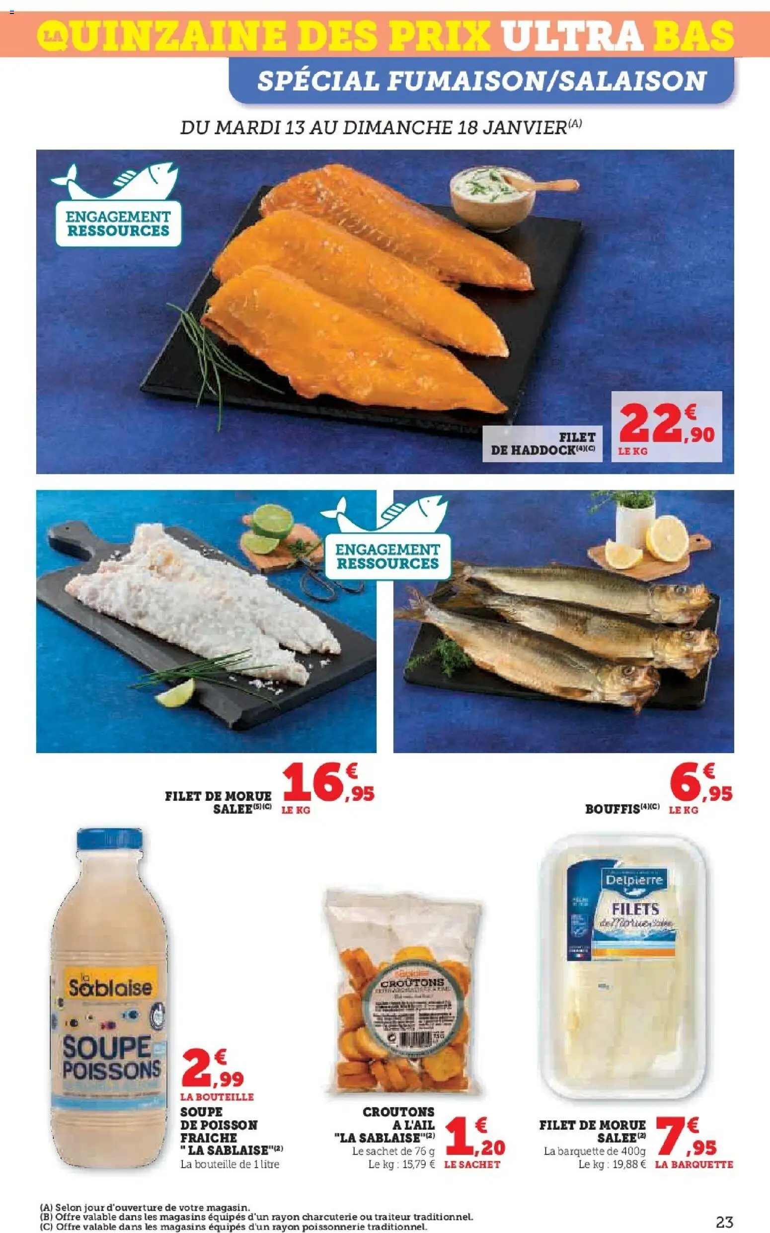 {H1} | Page: 23 | Produits: Soupe, Poissonnerie, Morue, Poisson
