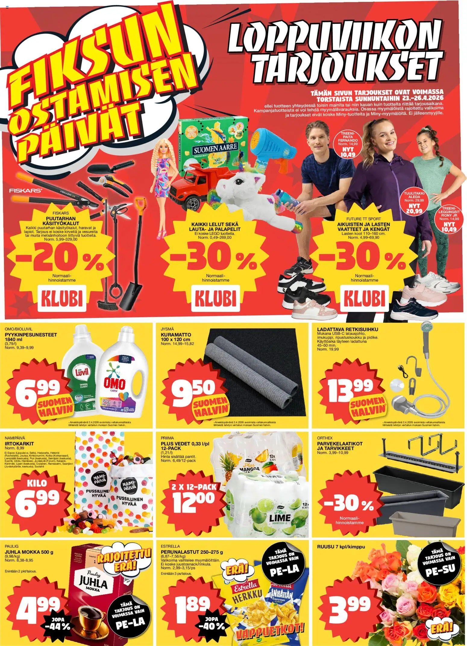 Tokmanni tarjoukset – voimassa 20.04.2026 alkaen | Sivu: 16 | Tuotteet: Irtokarkit, Juhla Mokka, Voi, Leggingsit