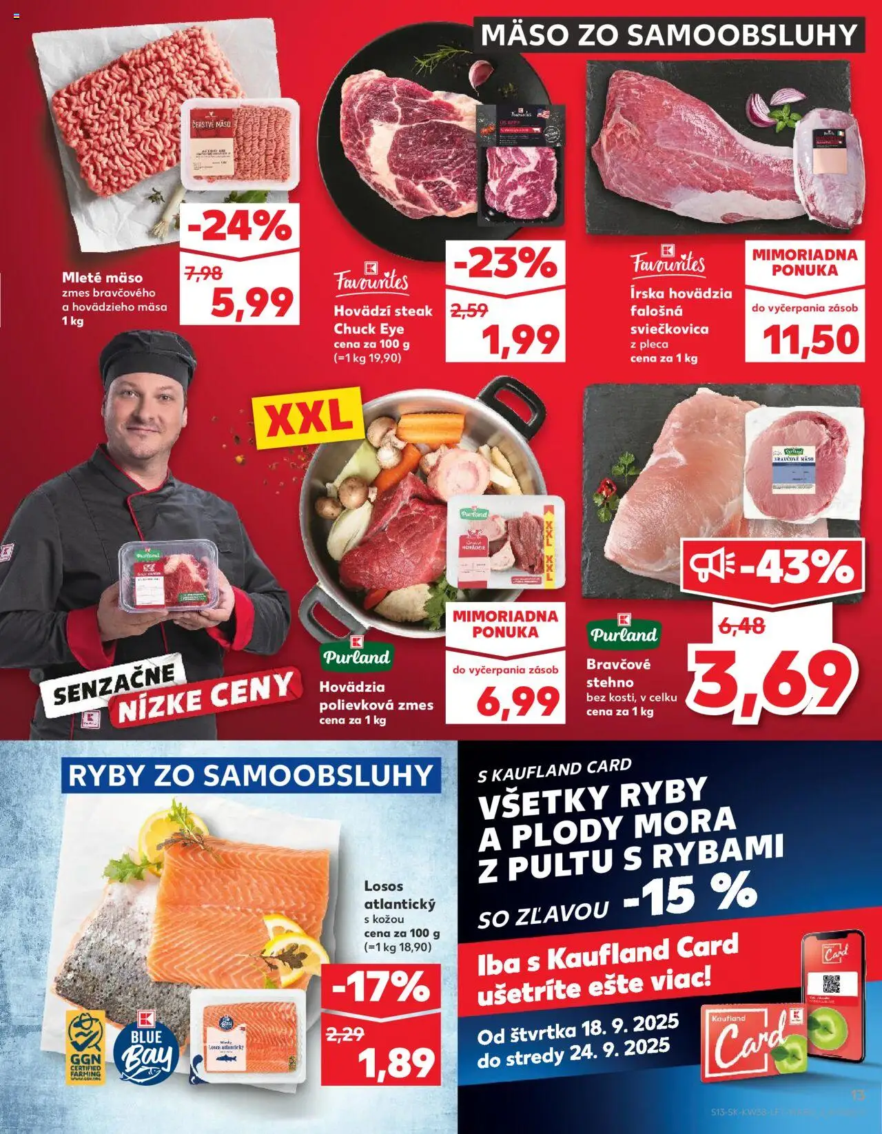 Kaufland SK akciós ujság - amely érvényes a következő dátumtól: 18.09.2025 | Oldal: 13