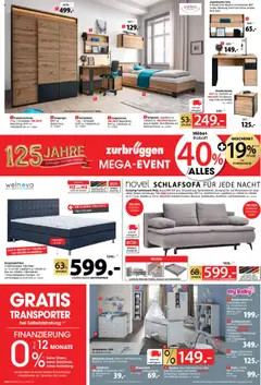 Zurbrüggen Mega- Event - gültig ab dem 21.07.2025 | Seite: 10 | Produkte: Schlafsofa, Matratze, Kissen, Babybett