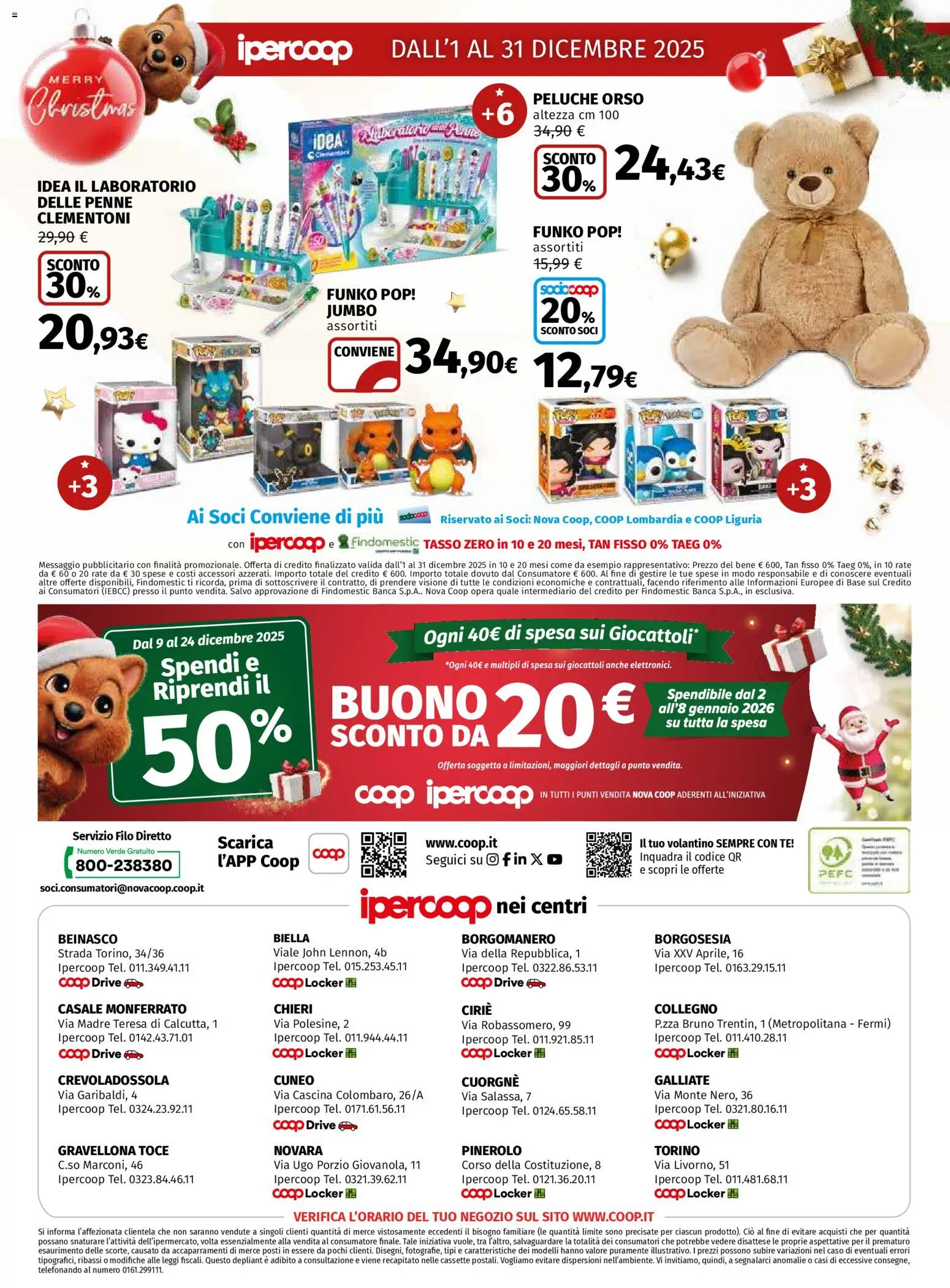 Volantino Ipercoop del 01.12.2025 | Pagina: 16 | Prodotti: Peluche, Tè, Penne