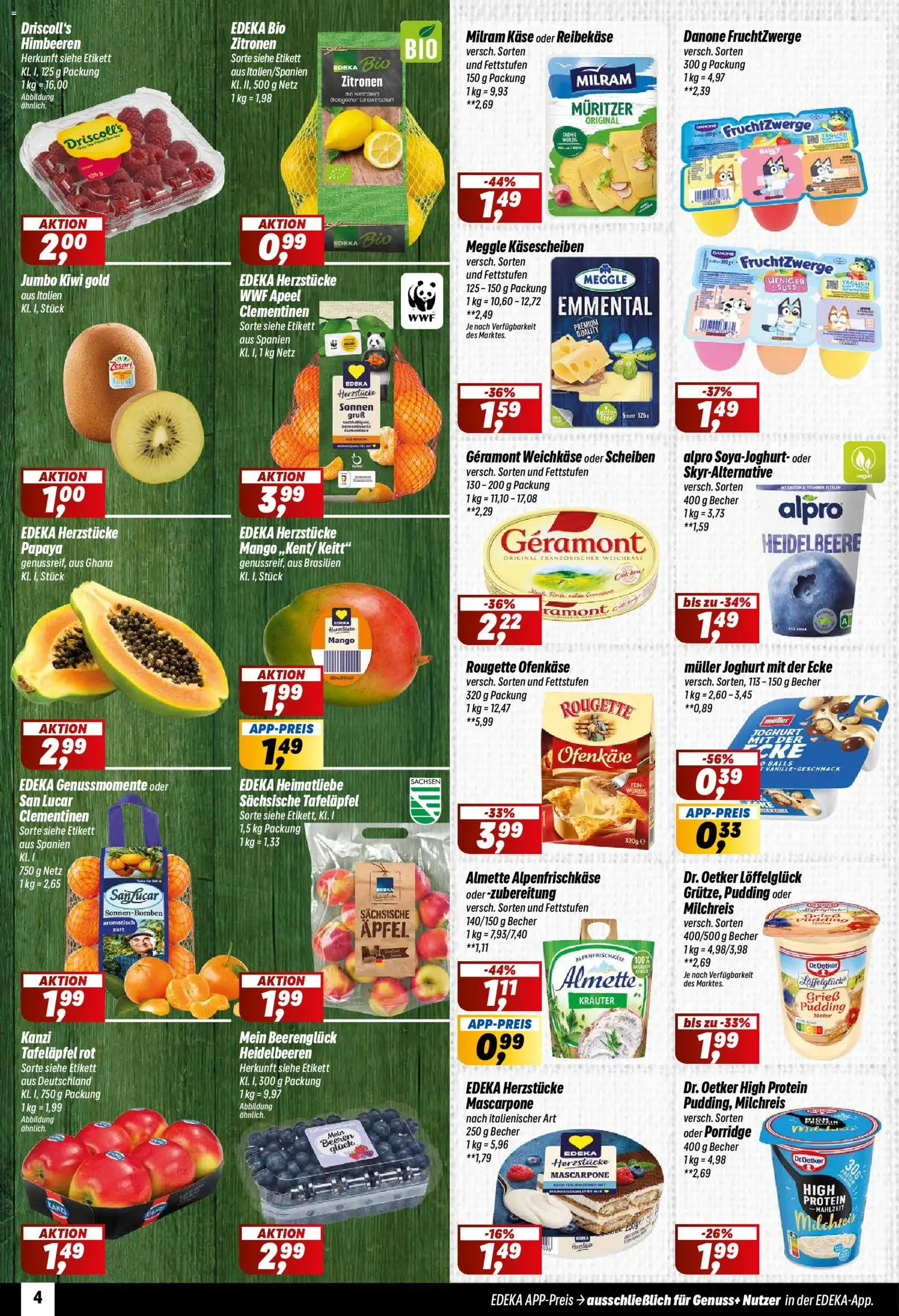 Simmel Prospekt 	 – gültig ab 08.12.2025 | Seite: 4 | Produkte: Geramont, Almette, Käse, Reibekase