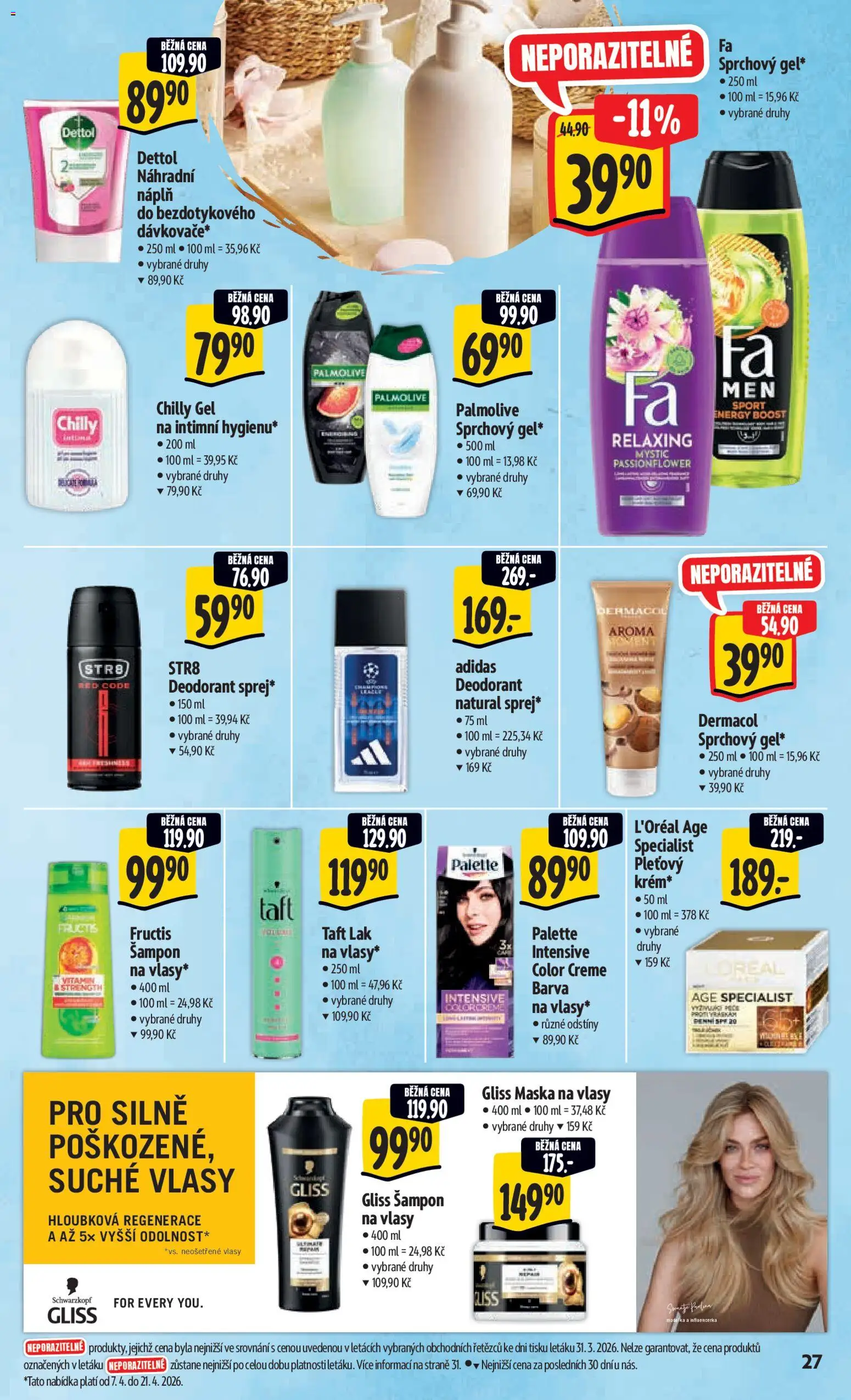 Albert leták - Hypermarket od 07.04.2026 | Strana: 37 | Produkty: Deodorant, Dettol, Šampon, Maska