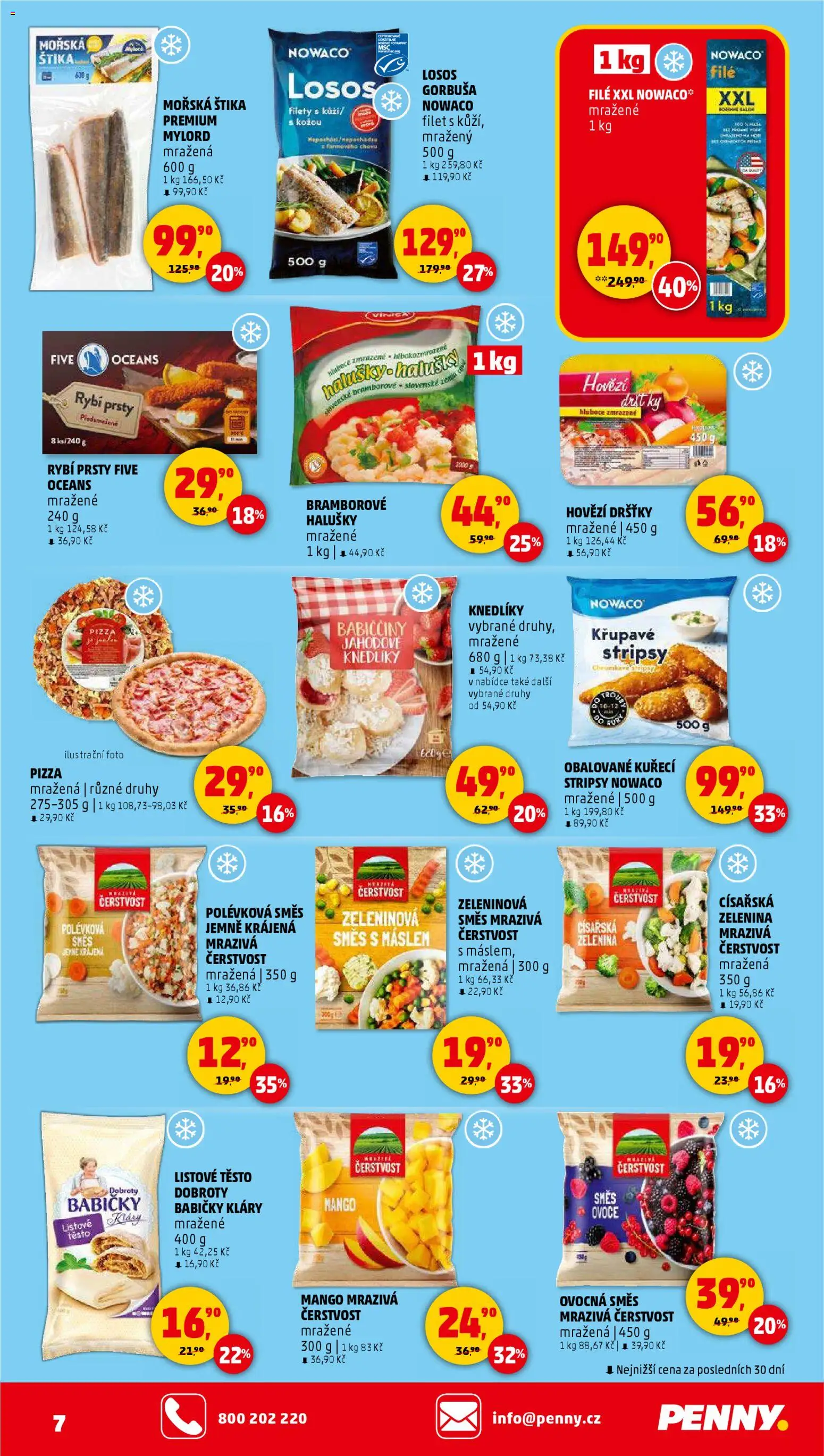 Penny Market leták - Čtvrtečník od 08.01.2026 | Strana: 7 | Produkty: Mango, Losos, Nowaco file, File
