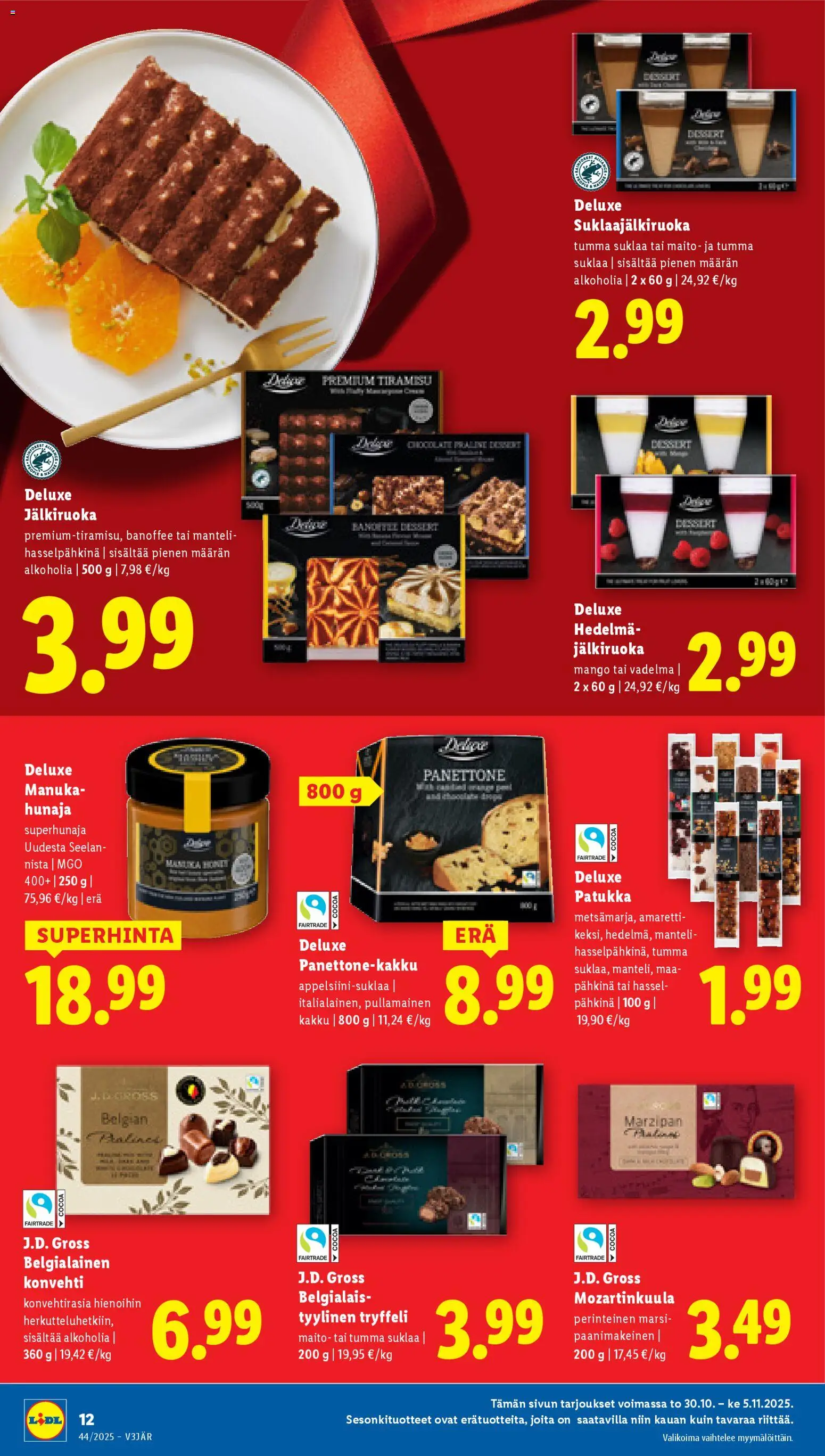 Lidl tarjoukset - Helsinki – voimassa 30.10.2025 alkaen | Sivu: 14 | Tuotteet: Vadelma, Mango, Maito, Suklaa