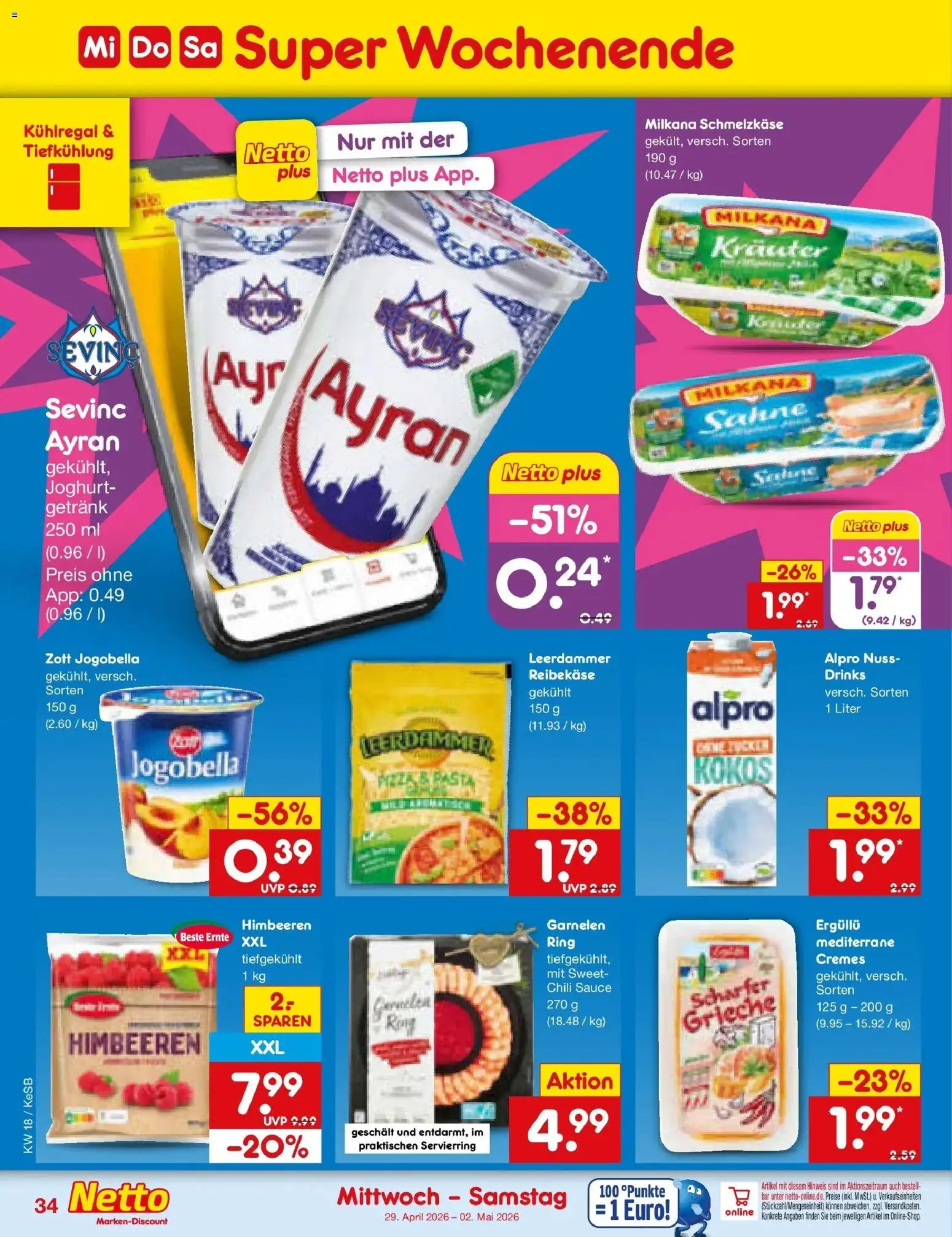 Netto Marken-Discount Prospekt Kruft	 – gültig ab 27.04.2026 | Seite: 50 | Produkte: Joghurt, Pasta, Pizza, Reibekase