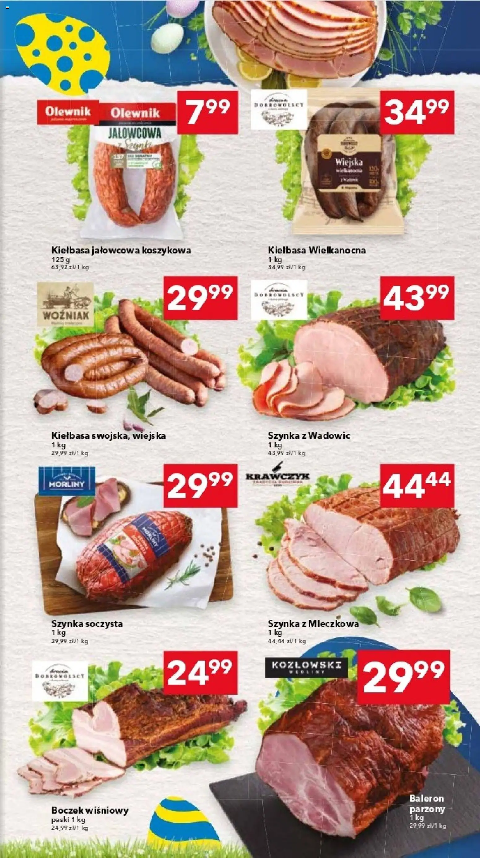Lewiatan gazetka - Warszawa od 26.03.2026 | Strona: 5 | Produkty: Kiełbasa, Szynka, Boczek