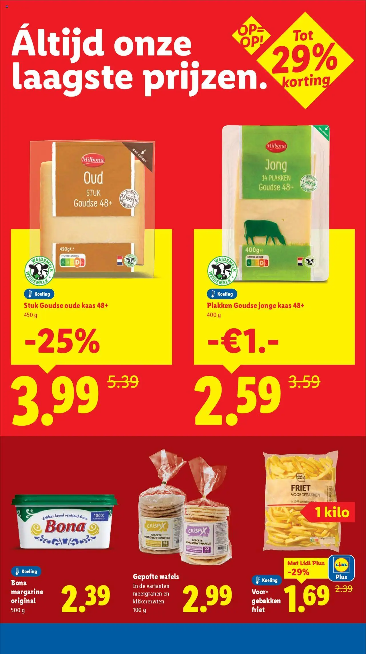 {H1} | Pagina: 15 | Producten: Friet, Jonge kaas, Wafels, Kikkererwten