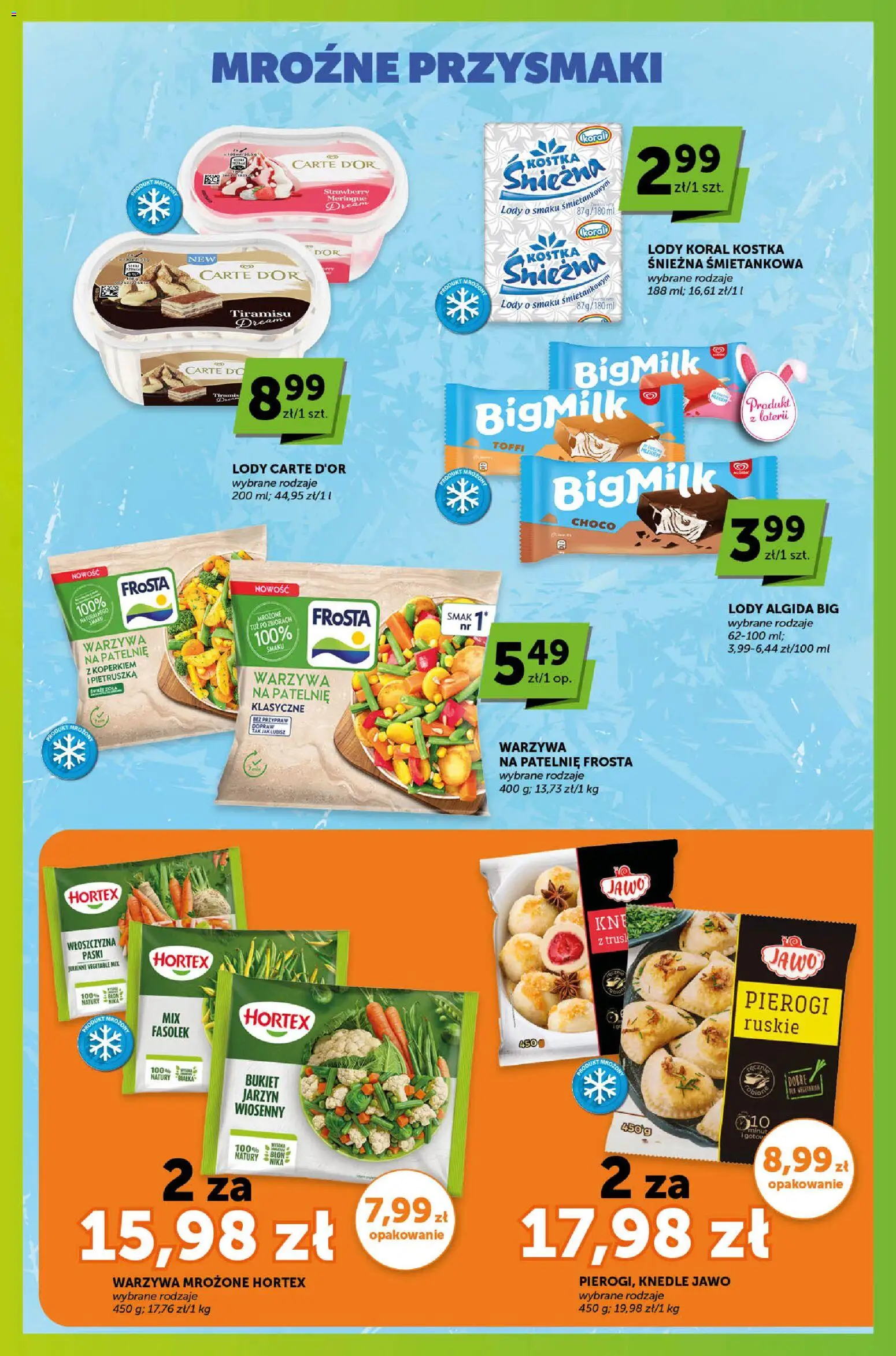 ABC gazetka - Sprawdź, co więcej od 09.04.2026 | Strona: 4 | Produkty: Pierogi, Warzywa na patelnie, Tiramisu, Lody