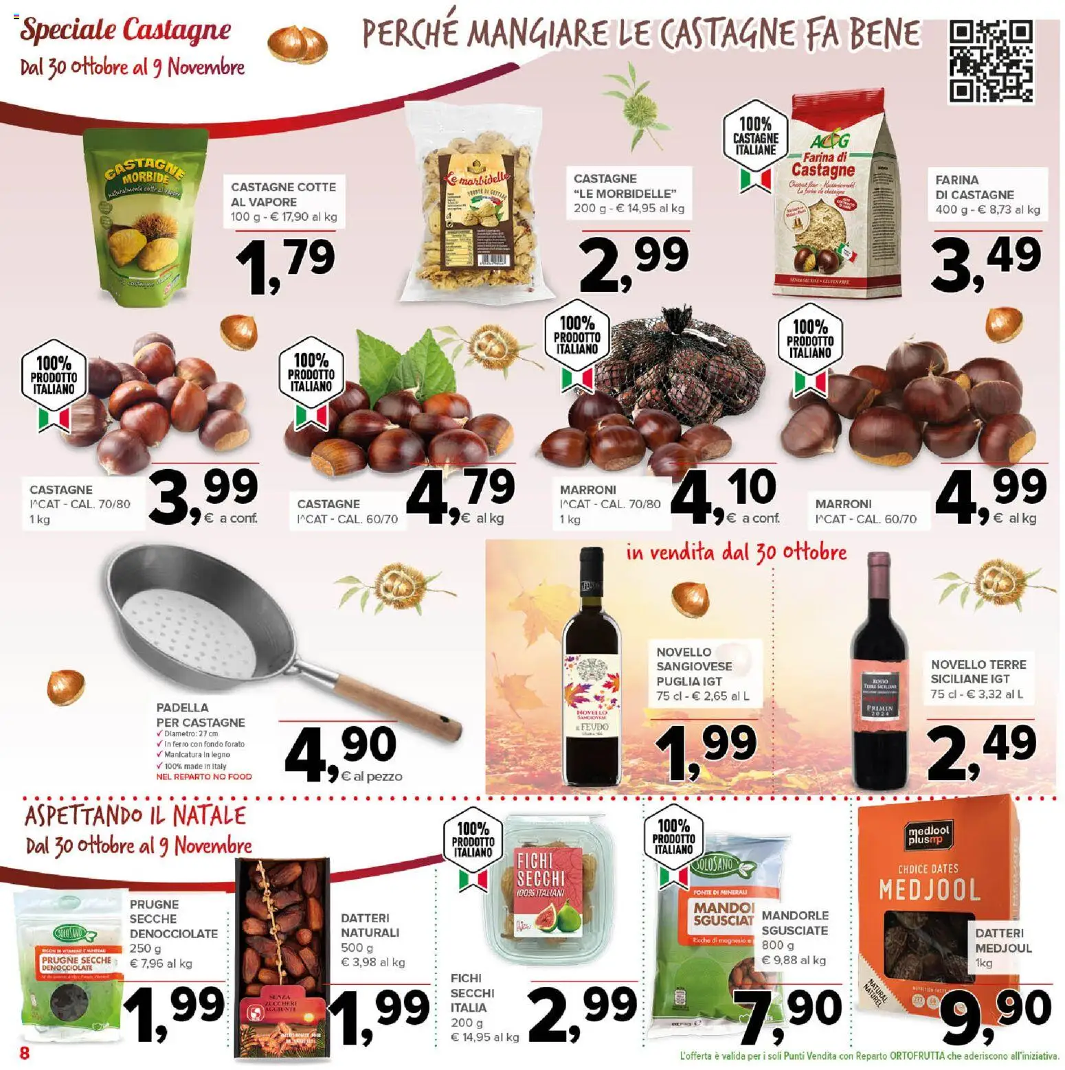 Volantino Todis del 30.10.2025 | Pagina: 8 | Prodotti: Farina, Mandorle, Padella