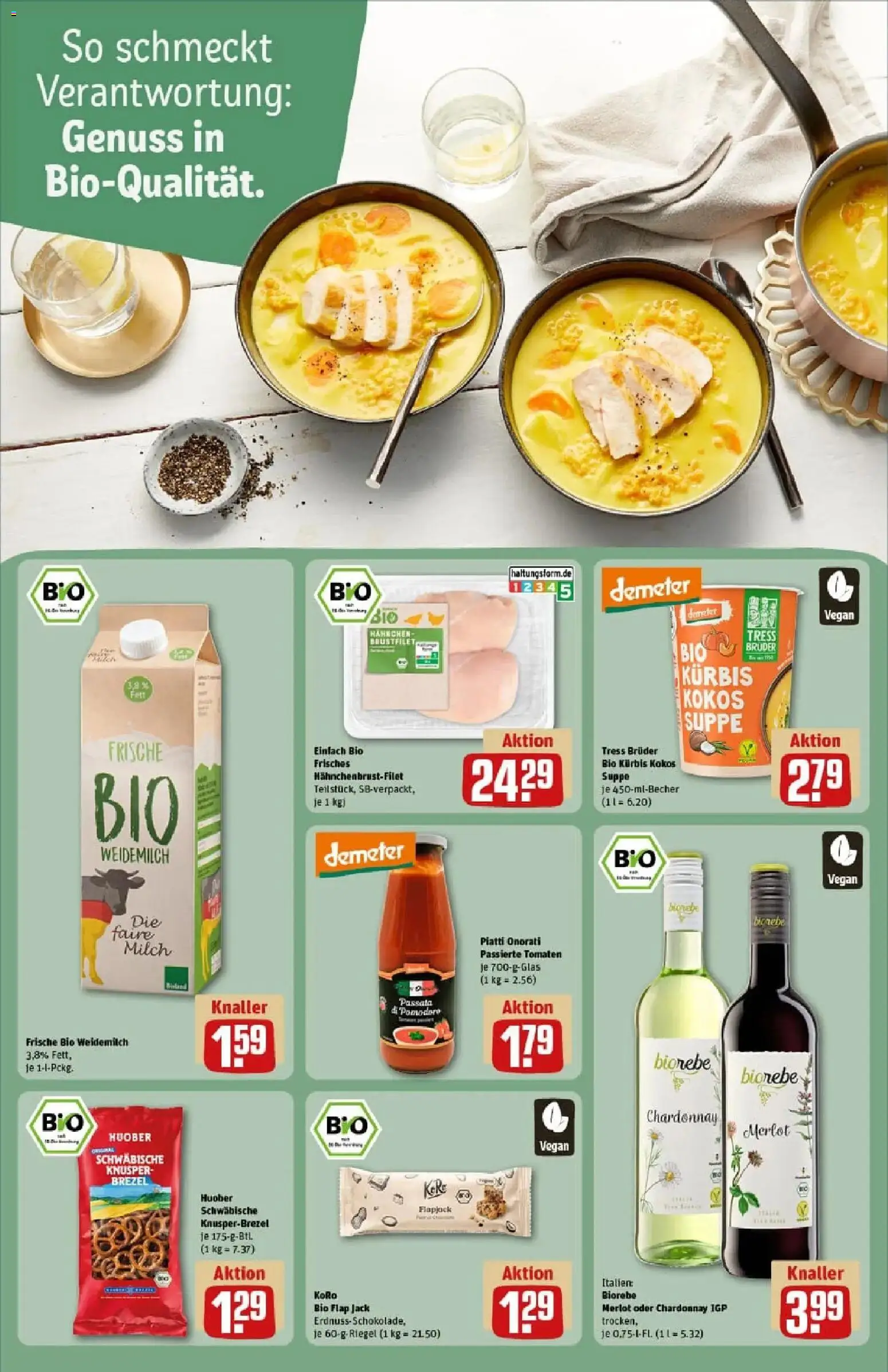Rewe prospekt Saarburg	 – gültig ab 07.12.2025 | Seite: 26 | Produkte: Hahnchen, Milch, Merlot, Tomaten