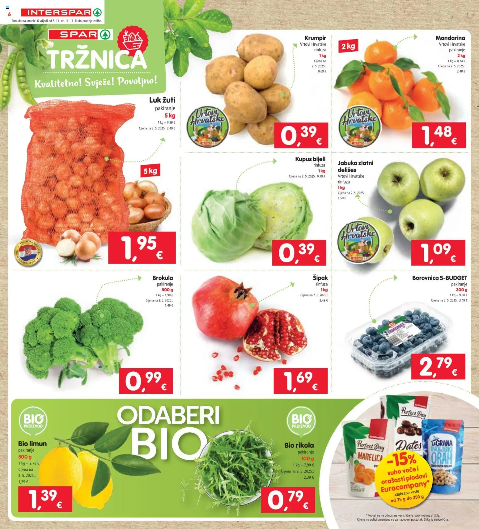 Interspar katalog | vrijedi od 05.11.2025 | Stranica: 6 | Proizvodi: Luk, Kupus, Borovnica, Orah