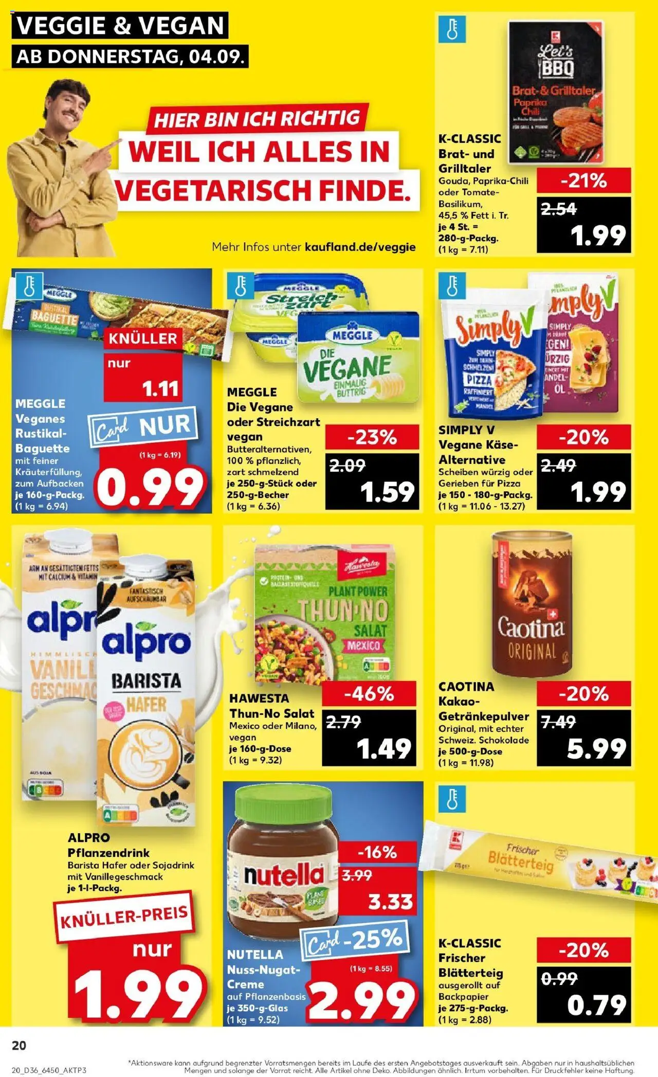 Kaufland prospekt Pfungstadt	 – gültig ab 07.09.2025 | Seite: 20 | Produkte: Schokolade, Creme, Nutella, Pizza