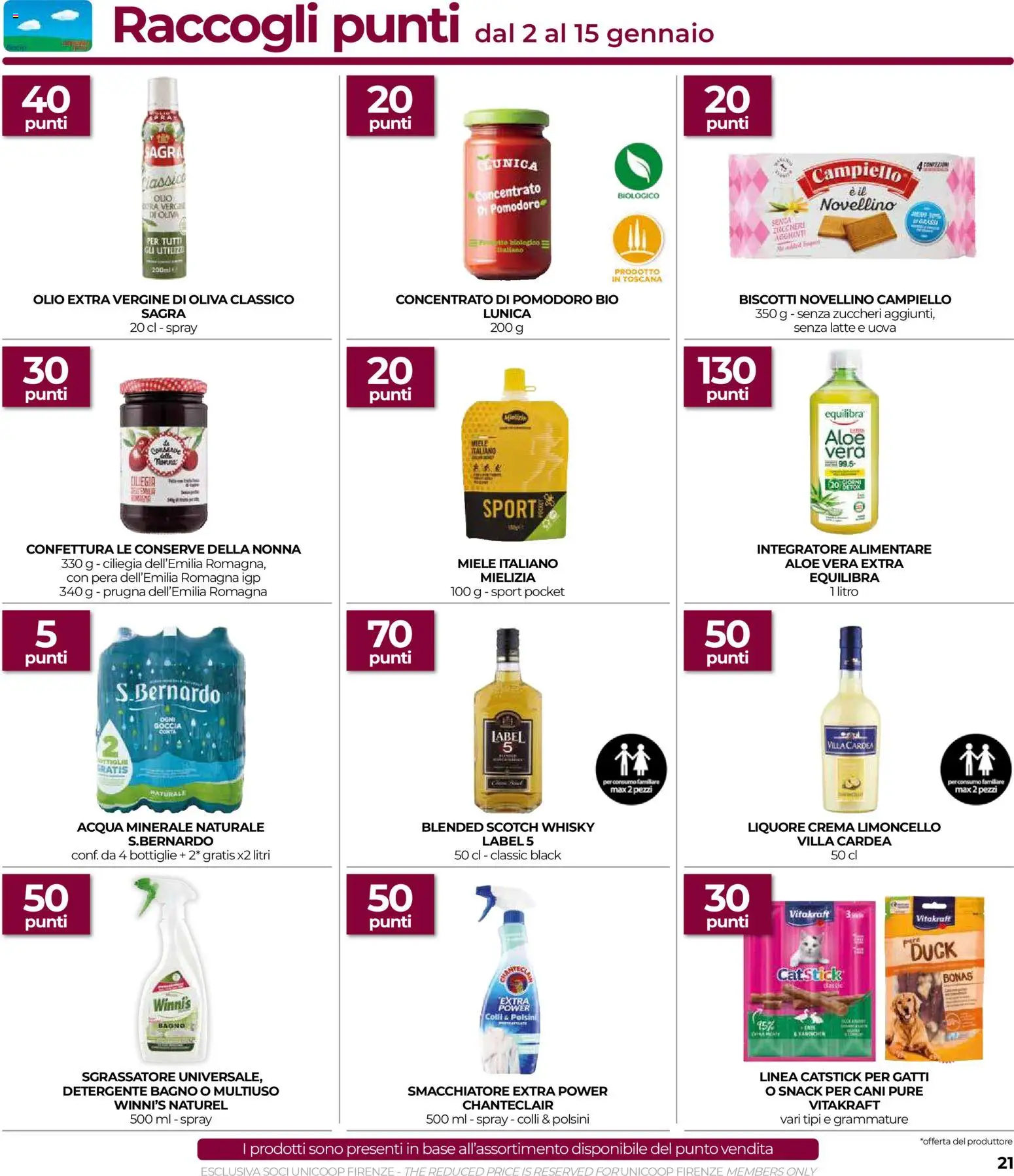 Volantino COOP del 07.01.2026 | Pagina: 21 | Prodotti: Sgrassatore, Pomodoro, Aloe vera, Bagno