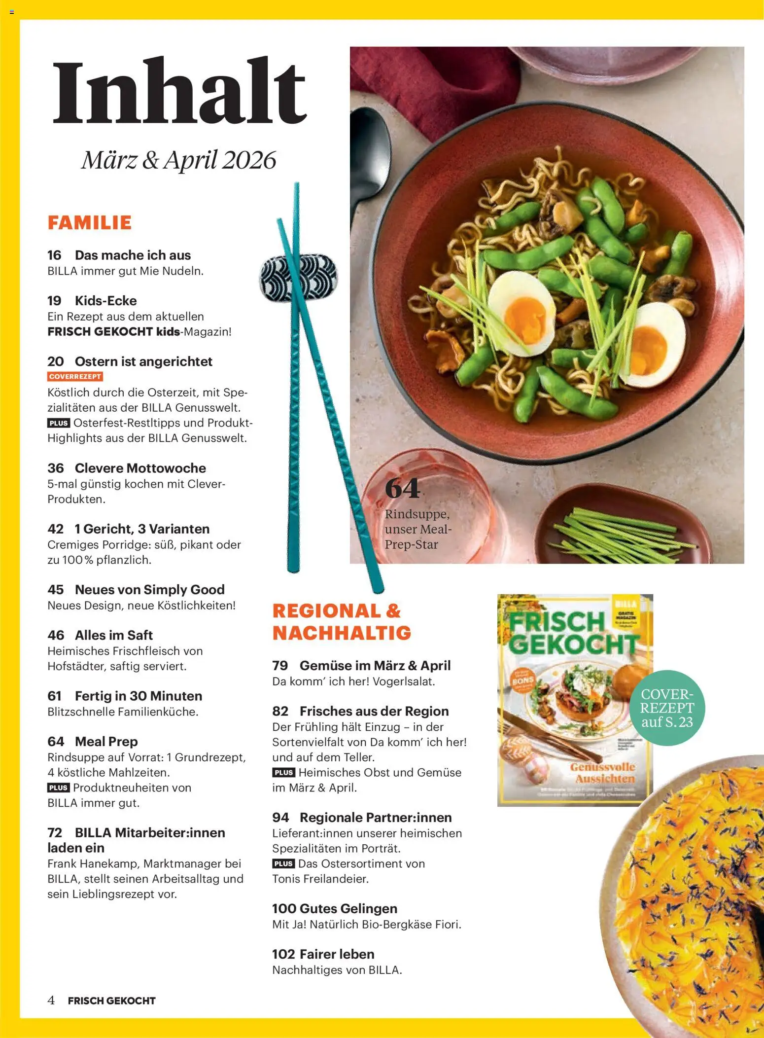 Billa  Frisch Gekocht gültig ab 01.03.2026 | Seite: 2 | Produkte: Gemüse, Obst, Saft