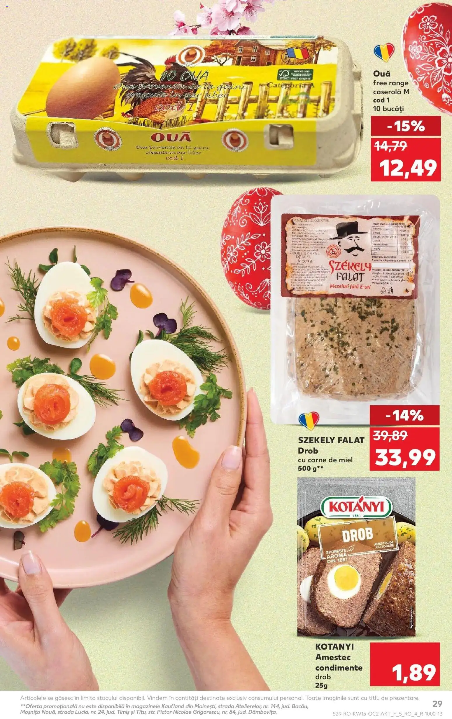 Noul catalog Kaufland – valabil de la 08.04.2026 | Pagină: 29 | Produse: Ouă, Condimente
