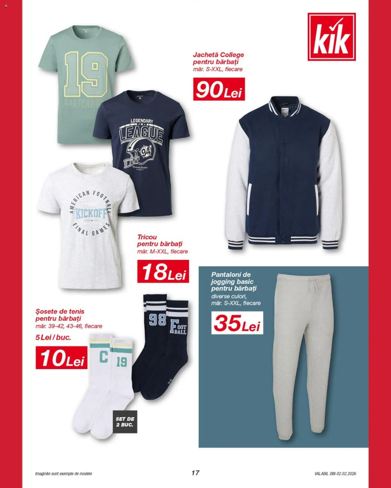 Noul catalog Kik – valabil de la 02.02.2026 | Pagină: 17 | Produse: Jachetă, Kestane, Pantaloni, Șosete